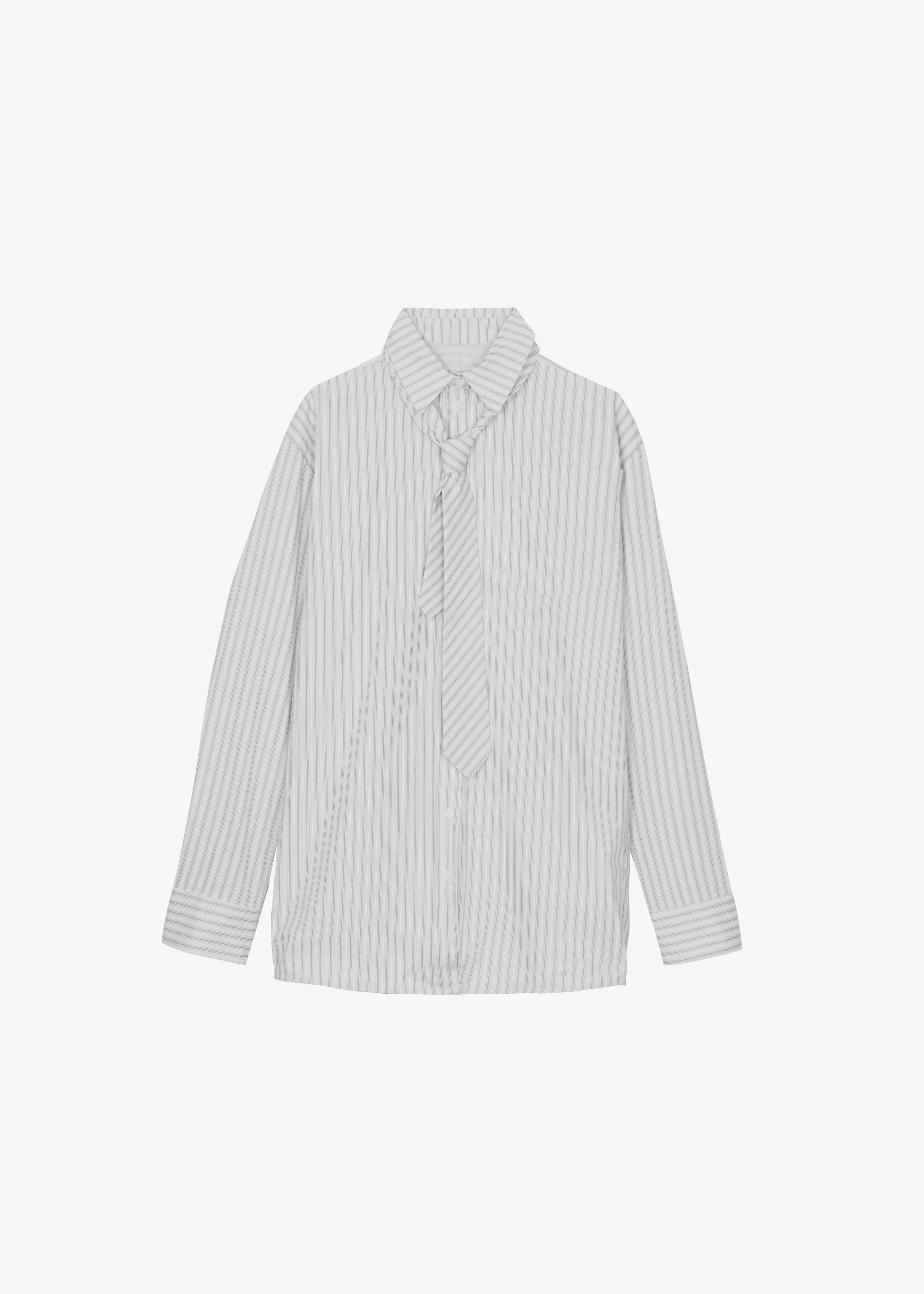 Connahy Tie Neck Shirt - White - Image 9