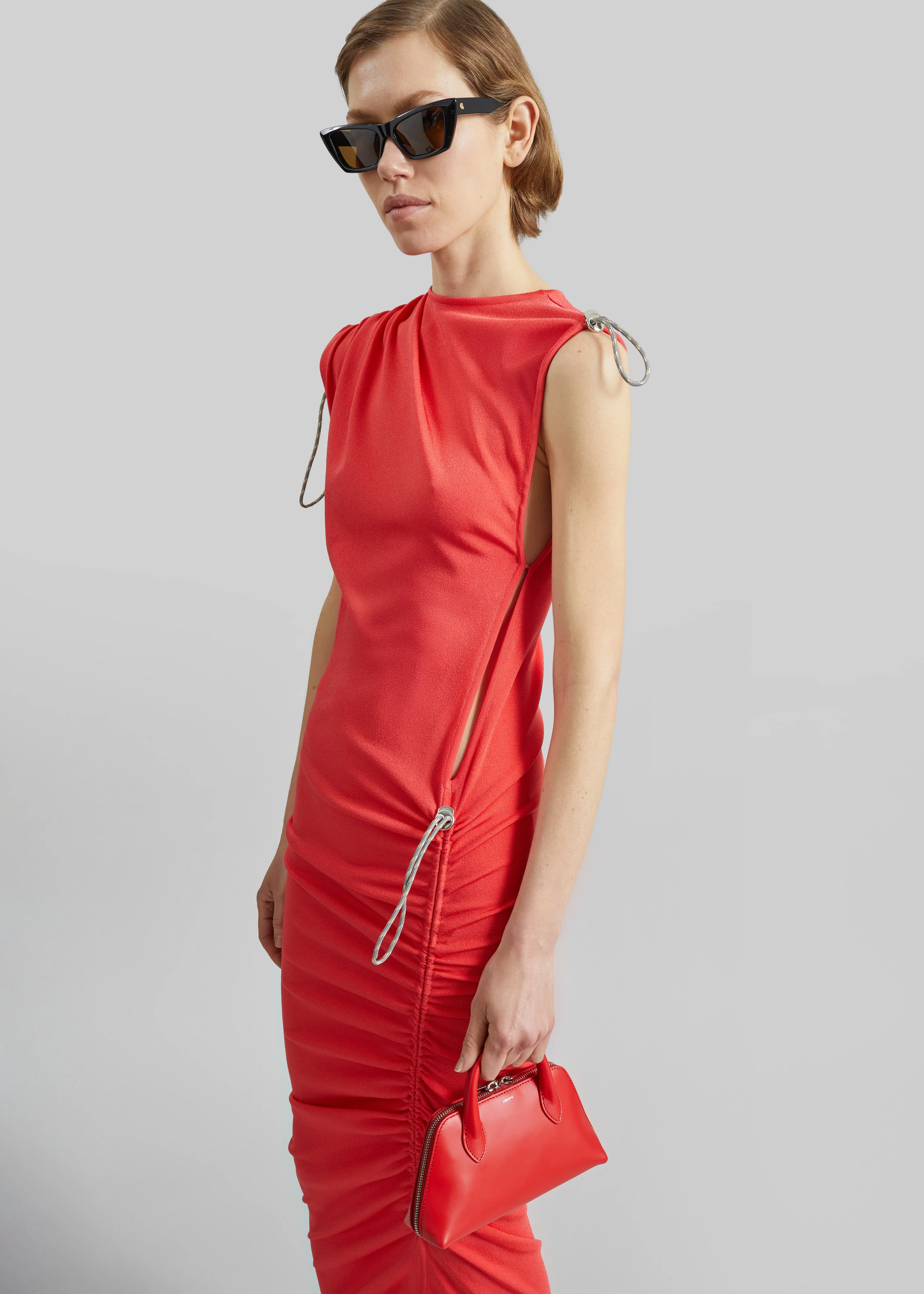 Coperni Adjustable Knit Dress - Red - Image 2