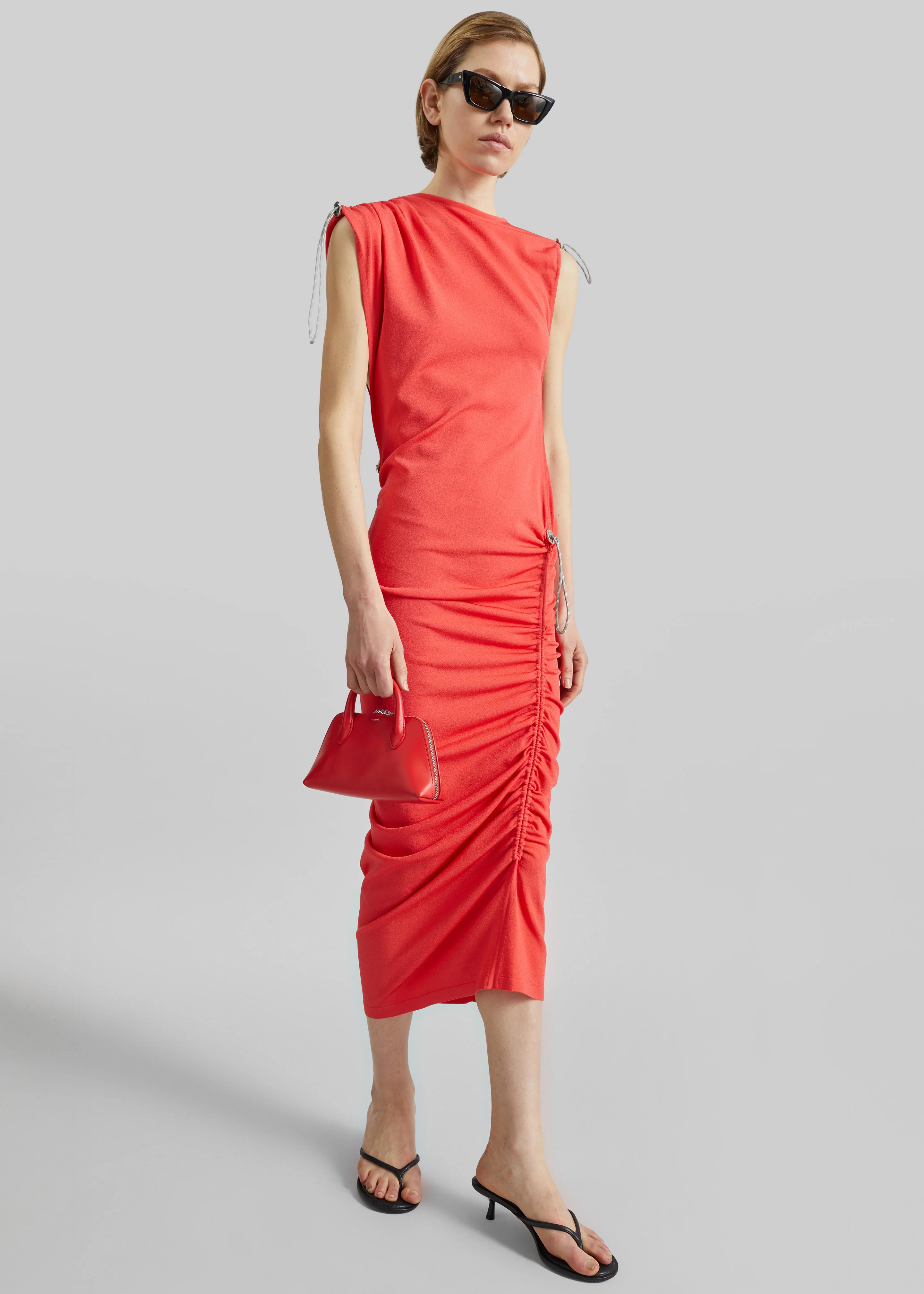 Coperni Adjustable Knit Dress - Red - Image 3