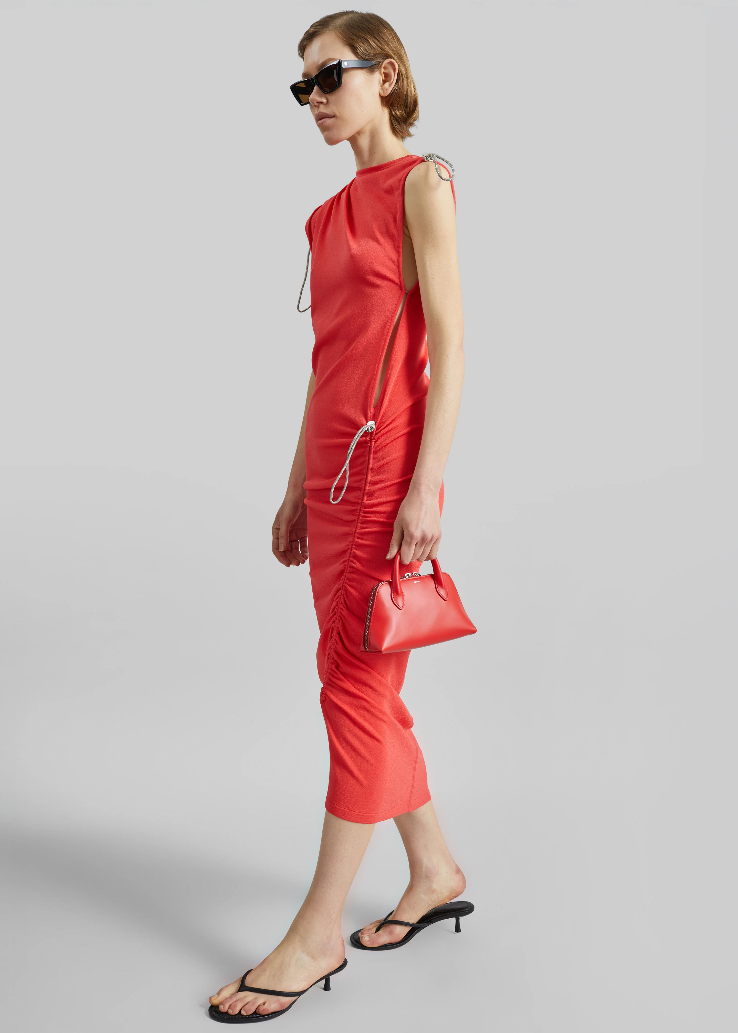 Coperni Adjustable Knit Dress - Red - Image 5