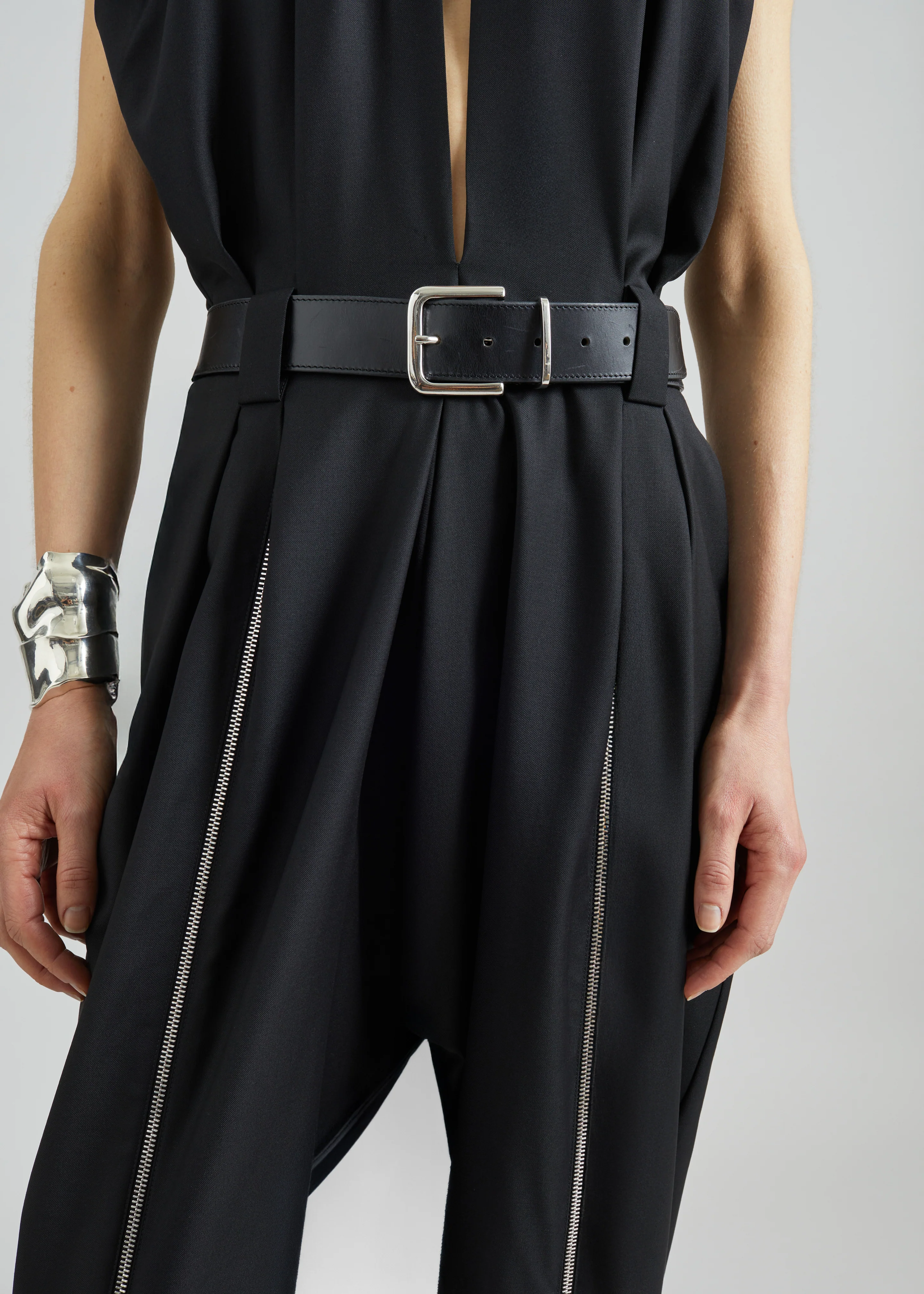 Coperni Double Zipped Sarouel Jumpsuit - Black - Image 3