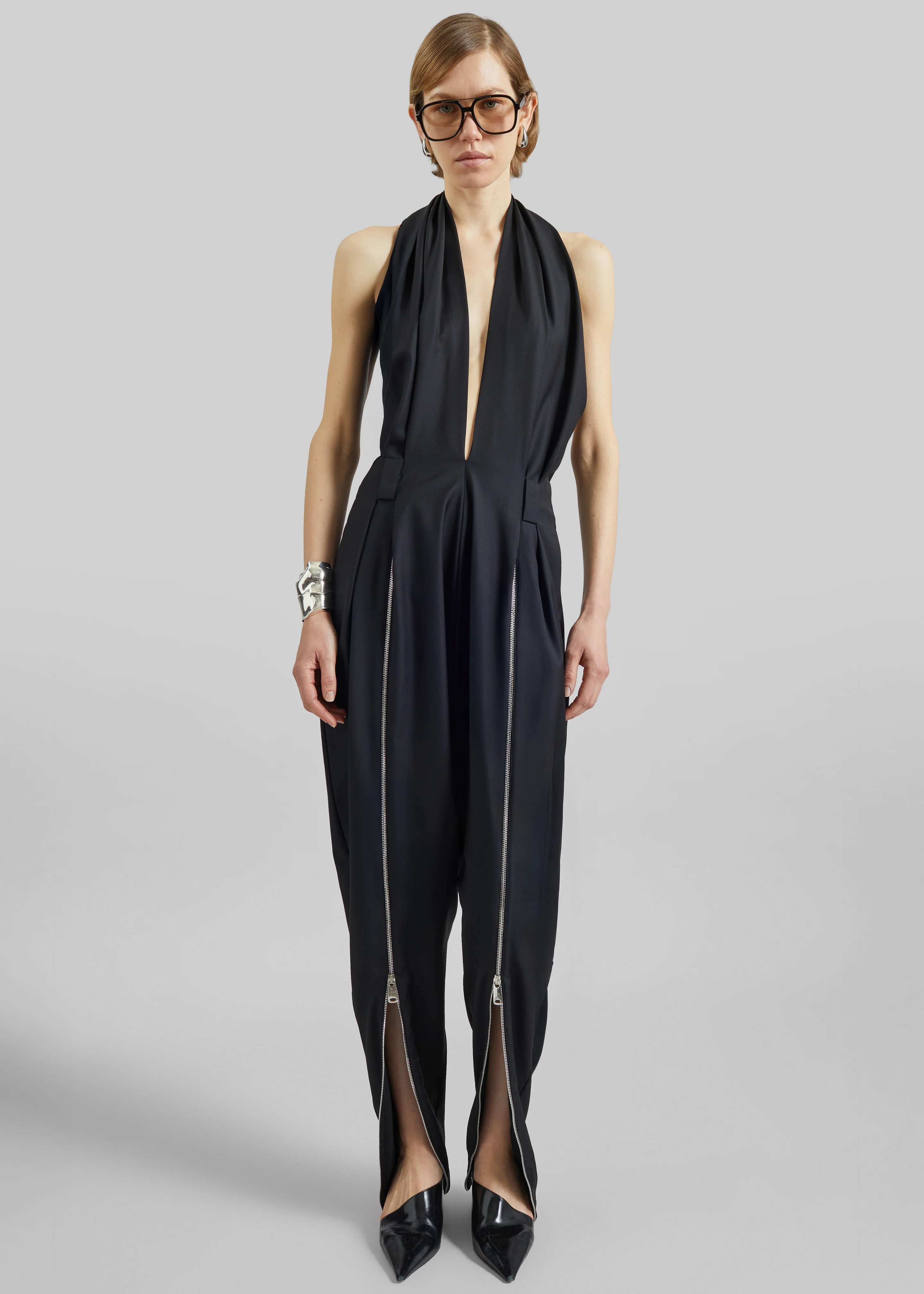 Coperni Double Zipped Sarouel Jumpsuit - Black - Image 5