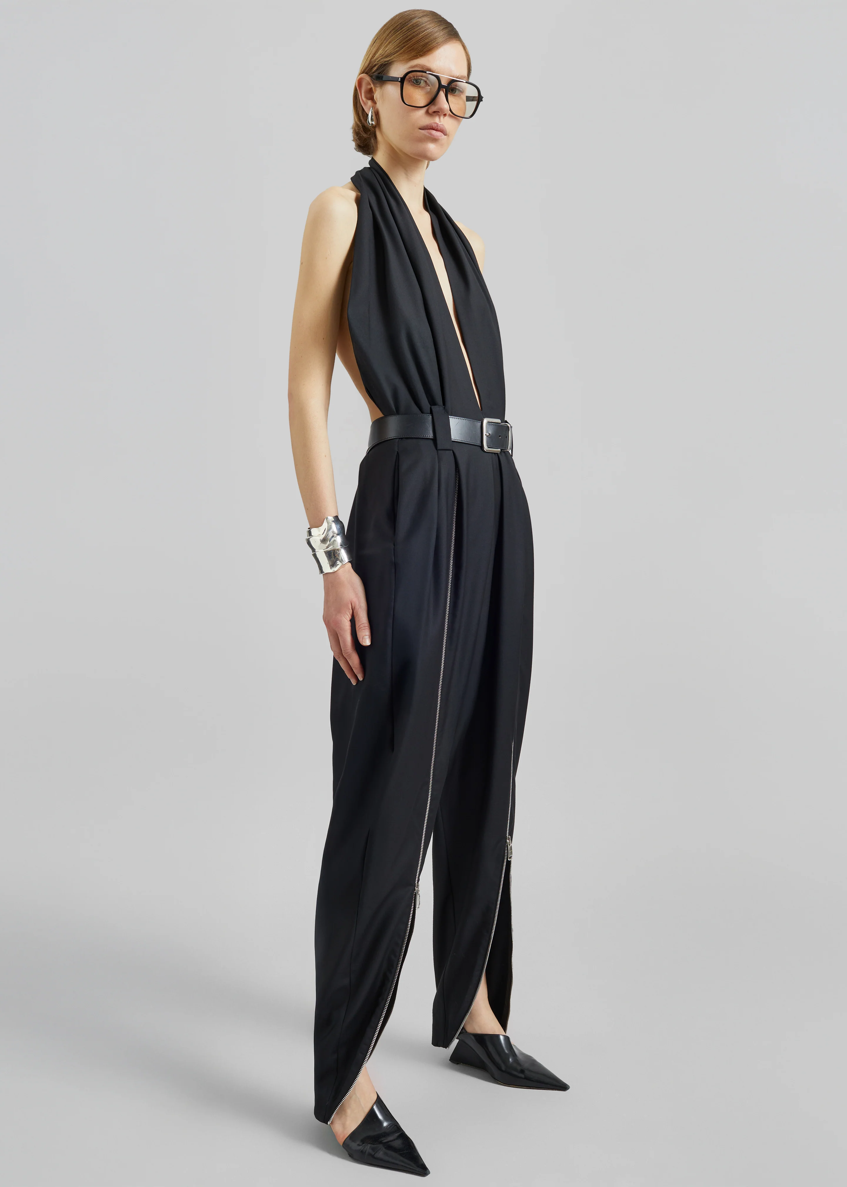 Coperni Double Zipped Sarouel Jumpsuit - Black - Image 6