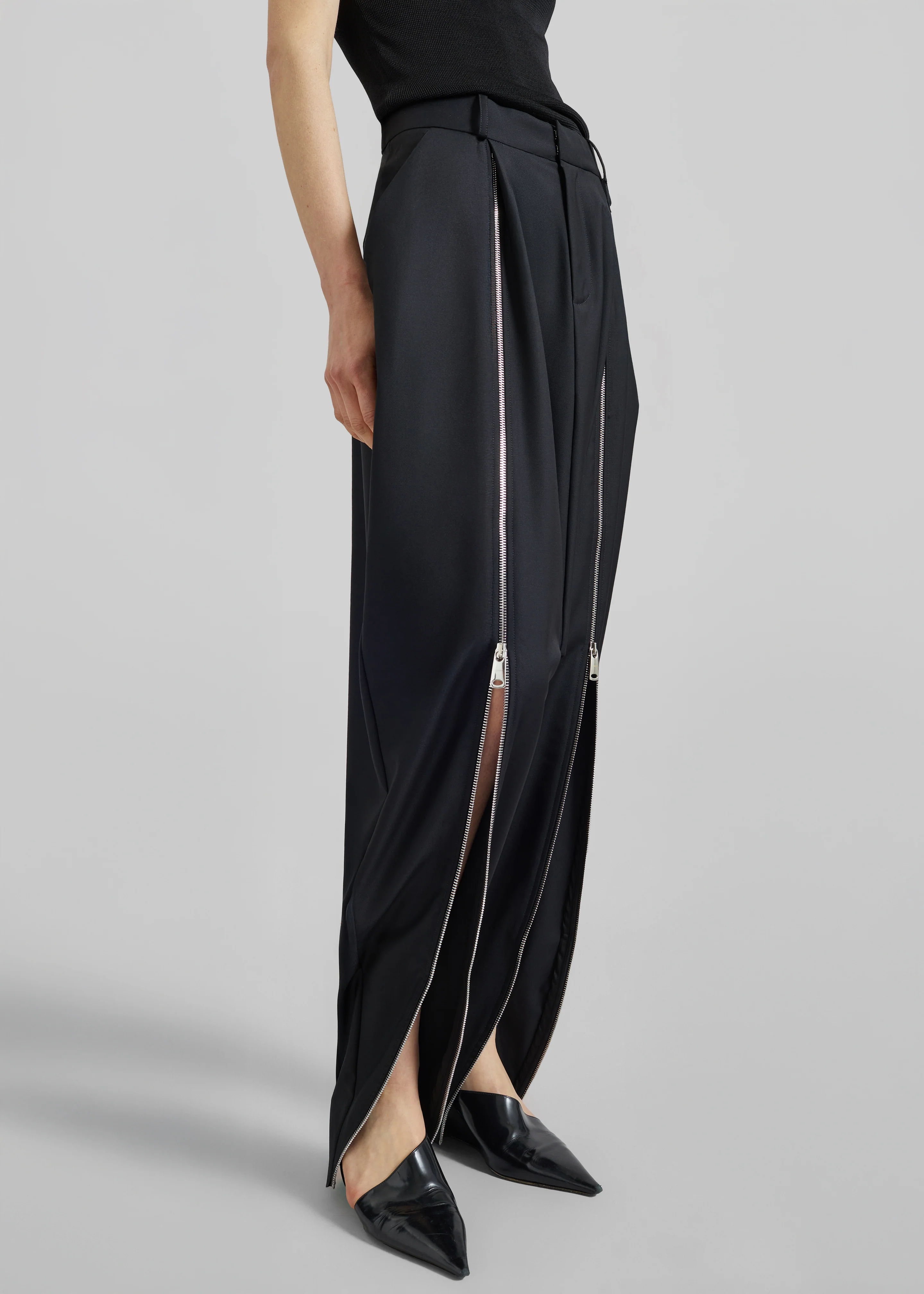 Coperni Double Zipped Sarouel Pants - Black - Image 2