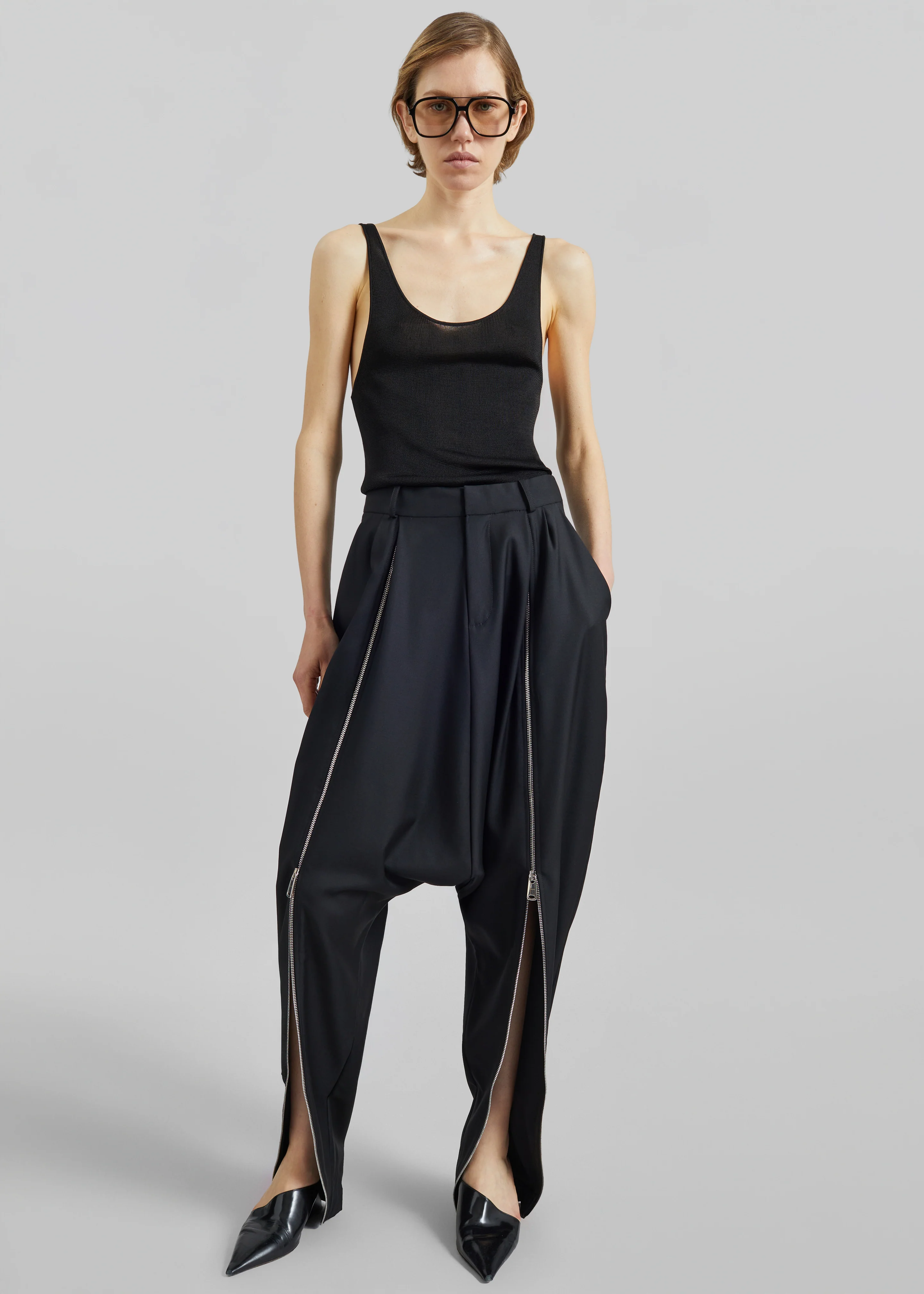 Coperni Double Zipped Sarouel Pants - Black - Image 6