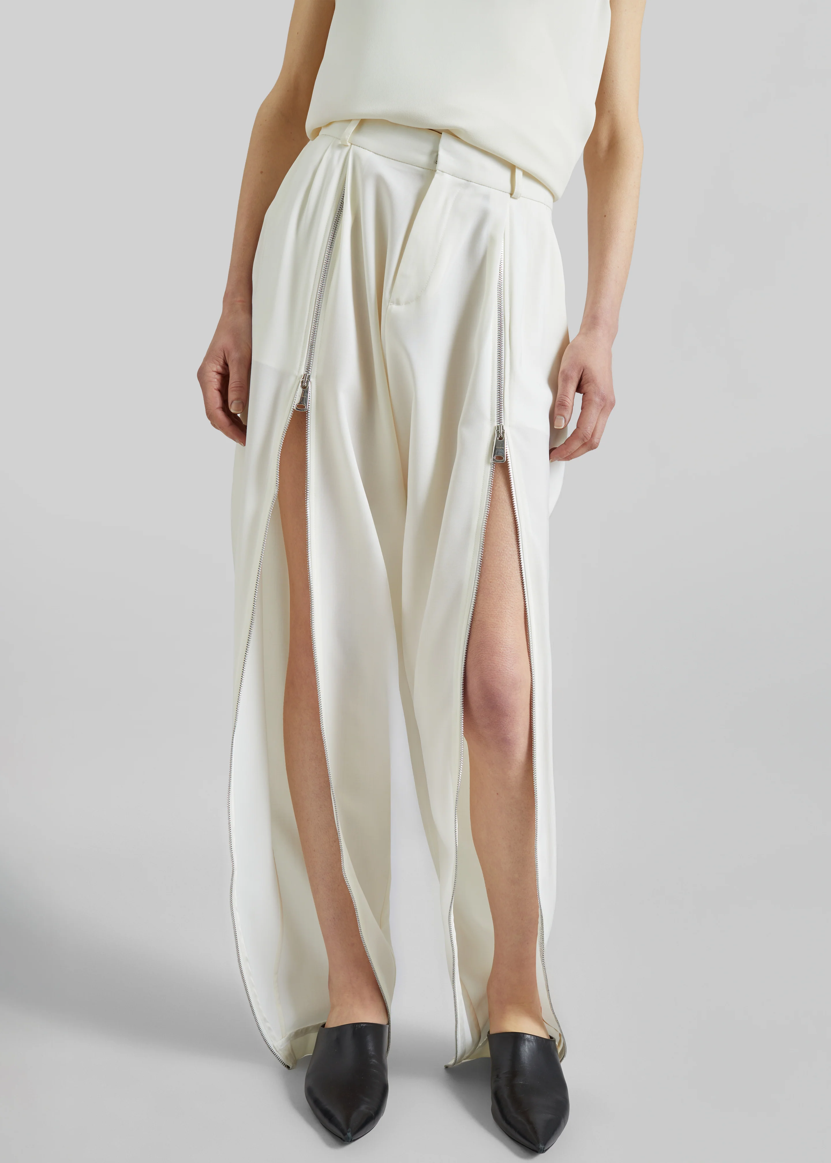 Coperni Double Zipped Sarouel Pants - White - Image 2