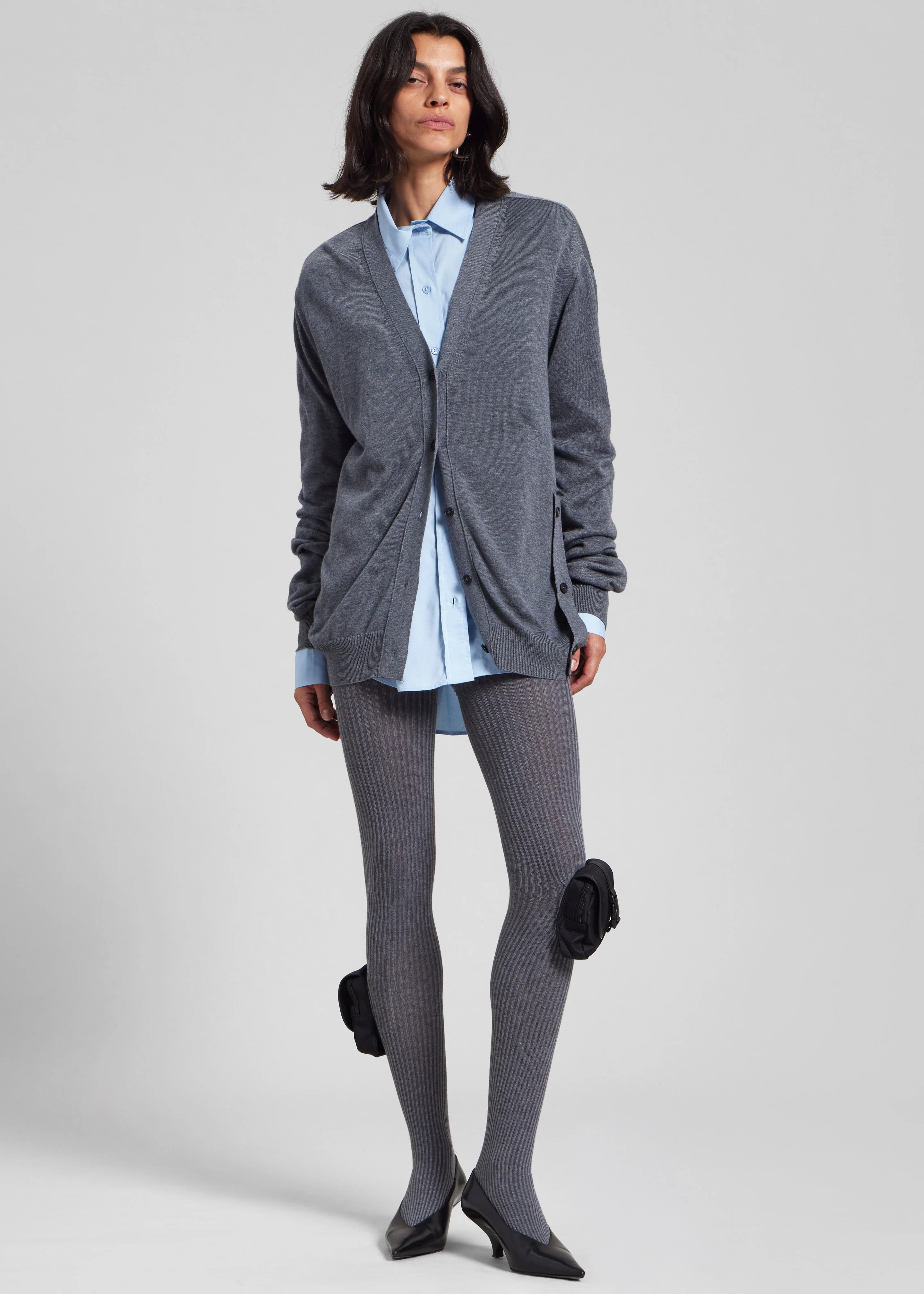 Coperni Knit Tights - Grey - Image 4