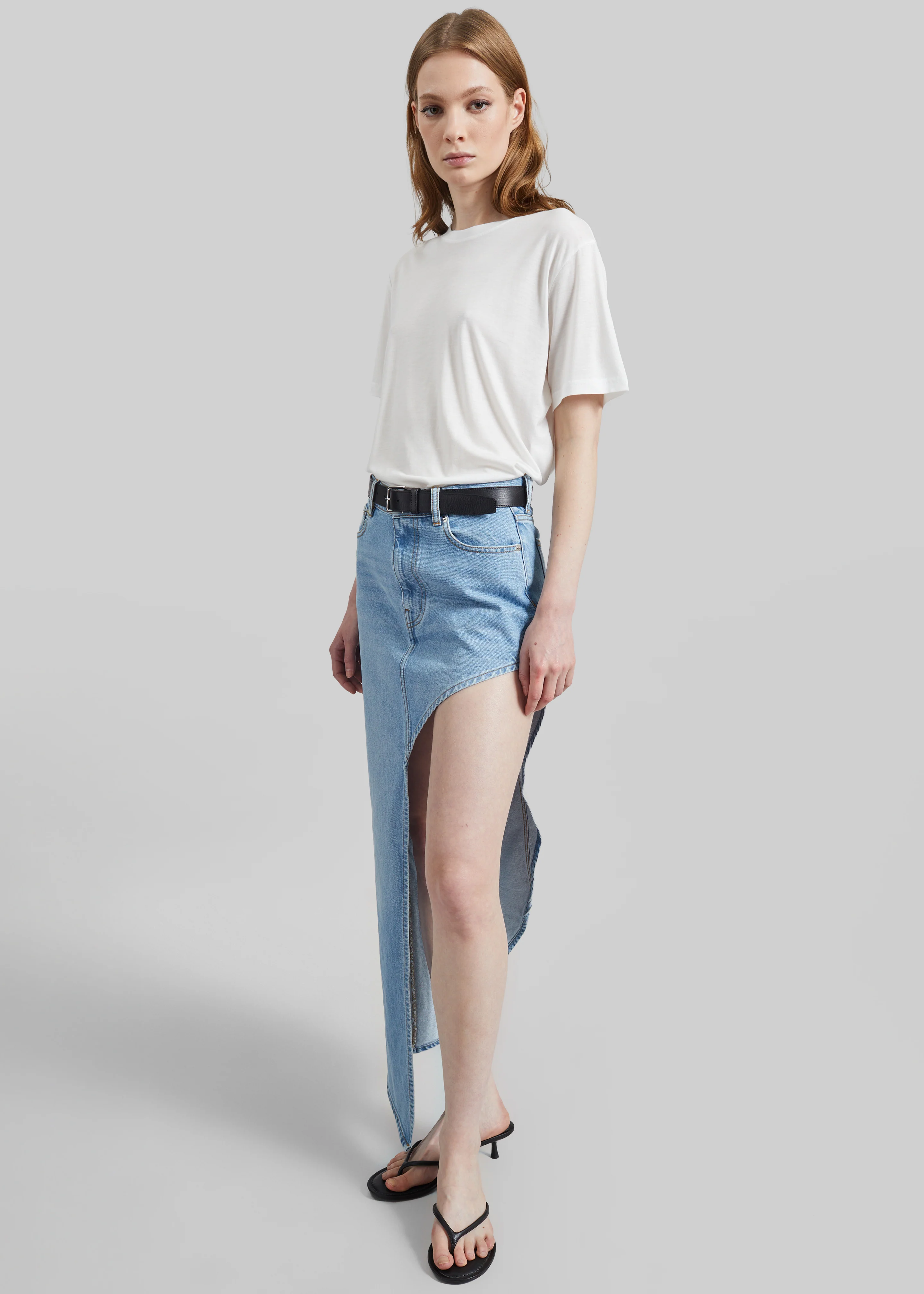 Coperni One-Leg Denim Skirt - Blue - Image 3