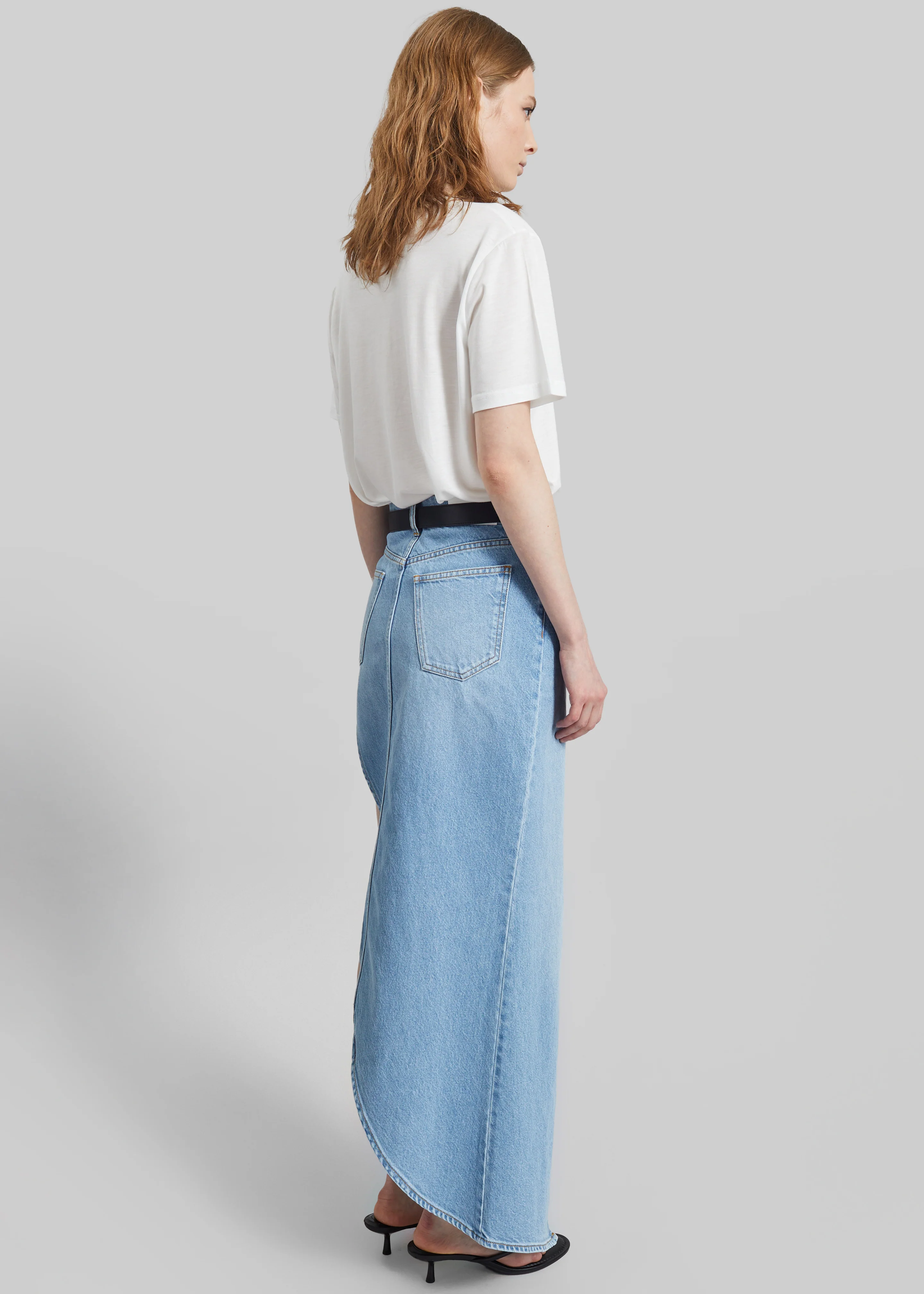 Coperni One-Leg Denim Skirt - Blue - Image 6