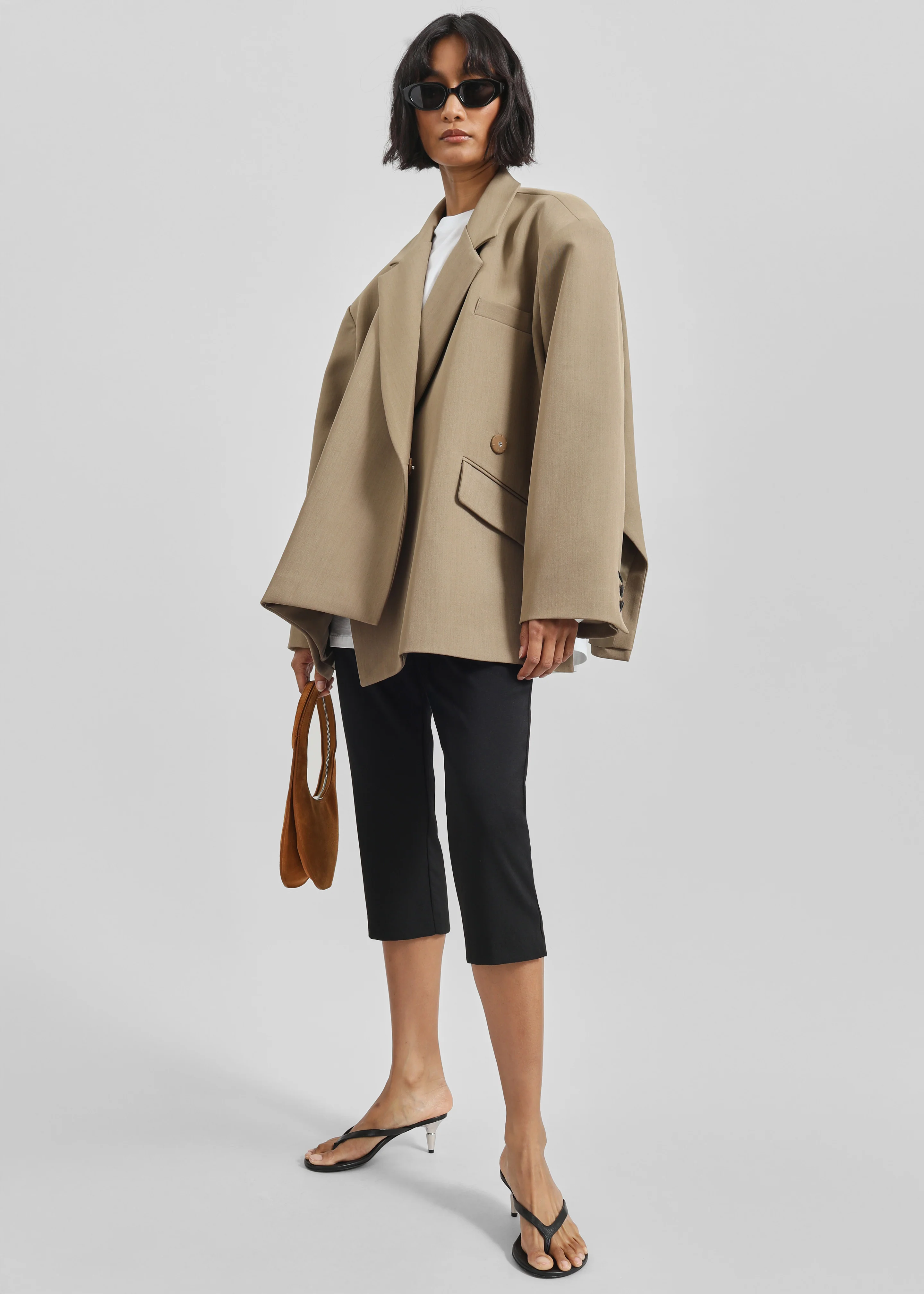 Coperni Suede Double Gusset Swipe Bag - Brown - Image 4