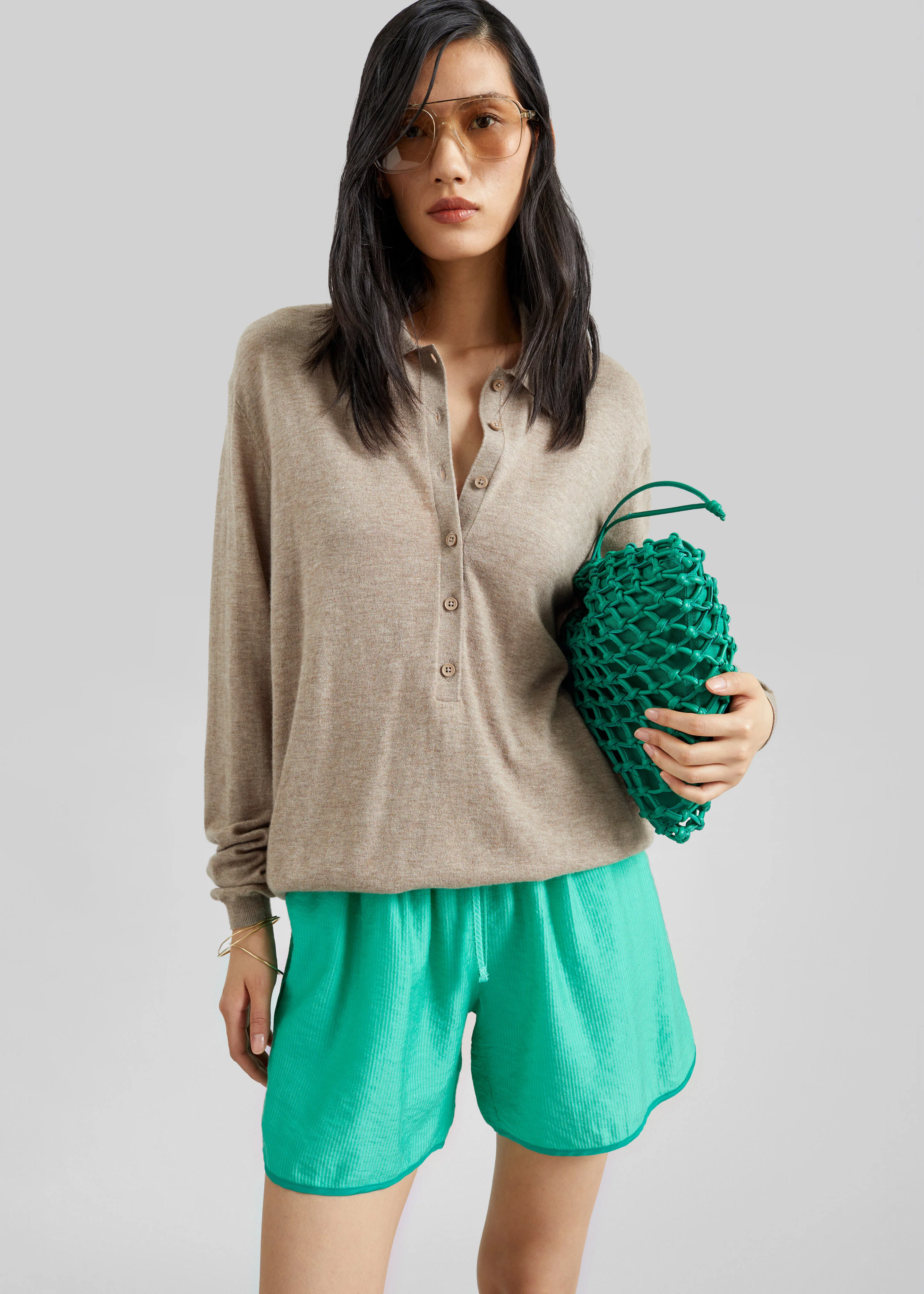Coria Boxer Shorts - Green Stripe - Image 4