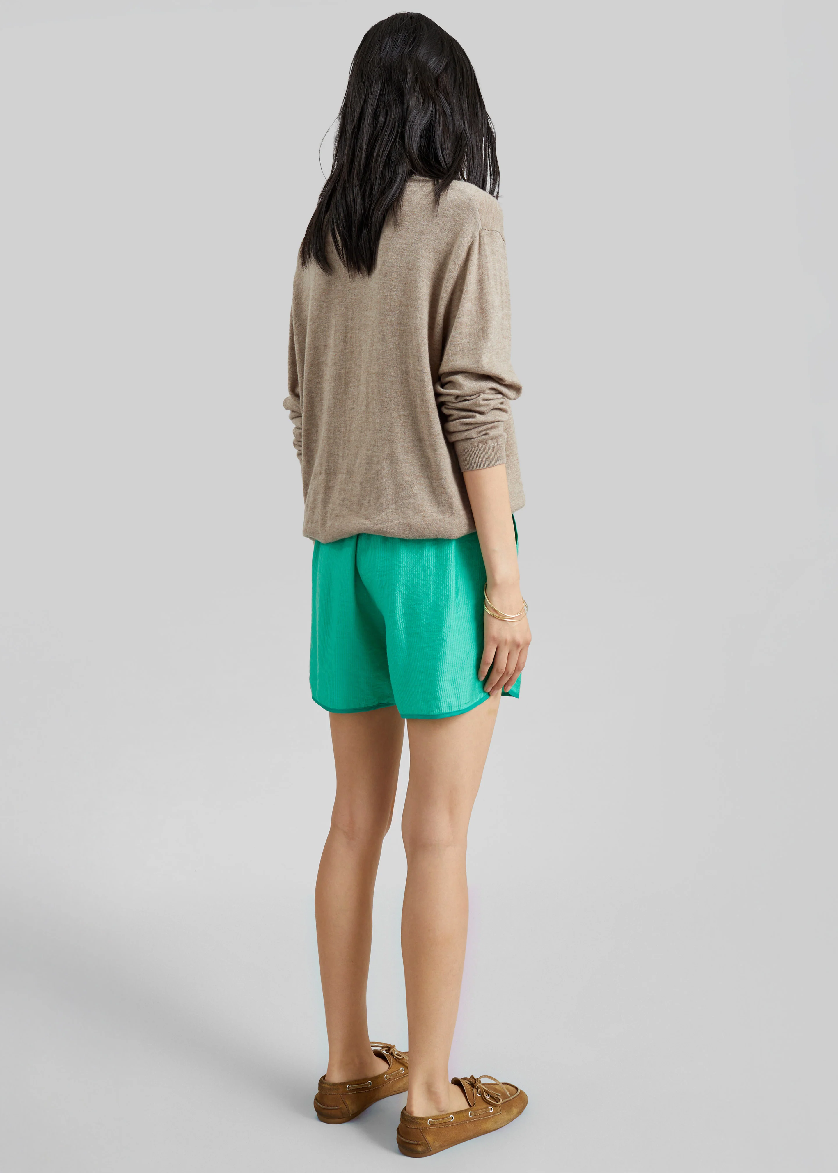 Coria Boxer Shorts - Green Stripe - Image 7