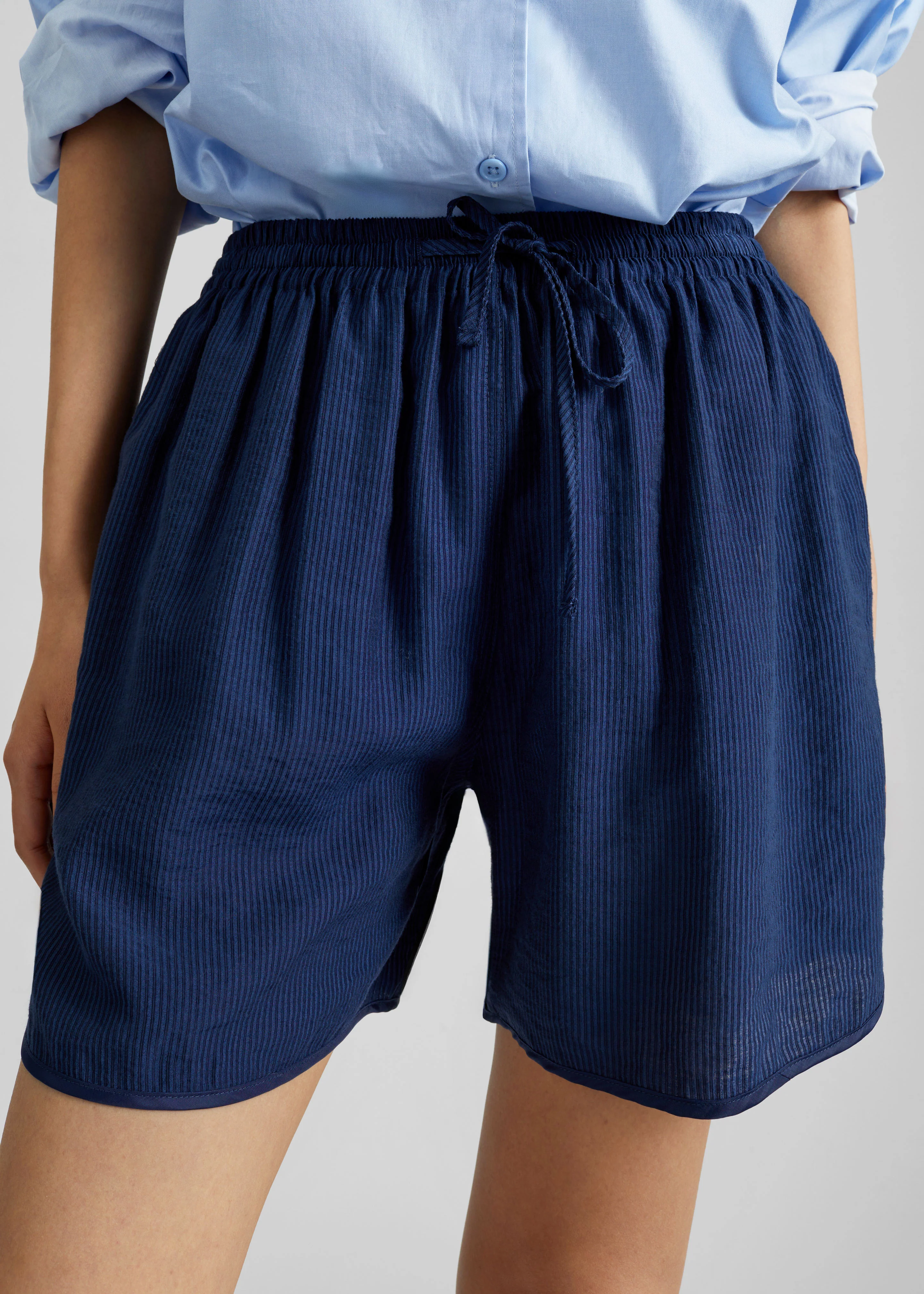 Coria Boxer Shorts - Navy Stripe - Image 4