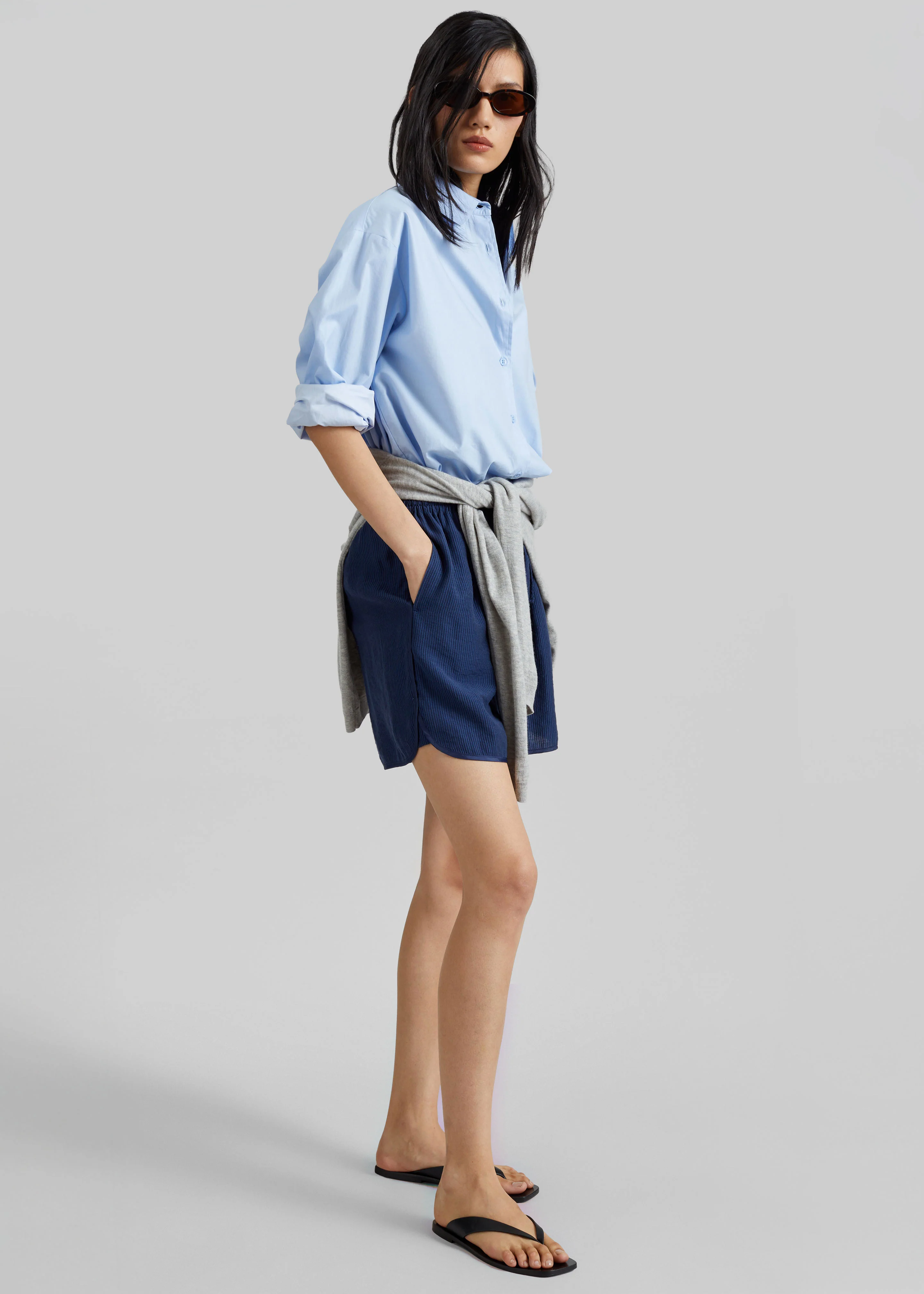 Coria Boxer Shorts - Navy Stripe - Image 5