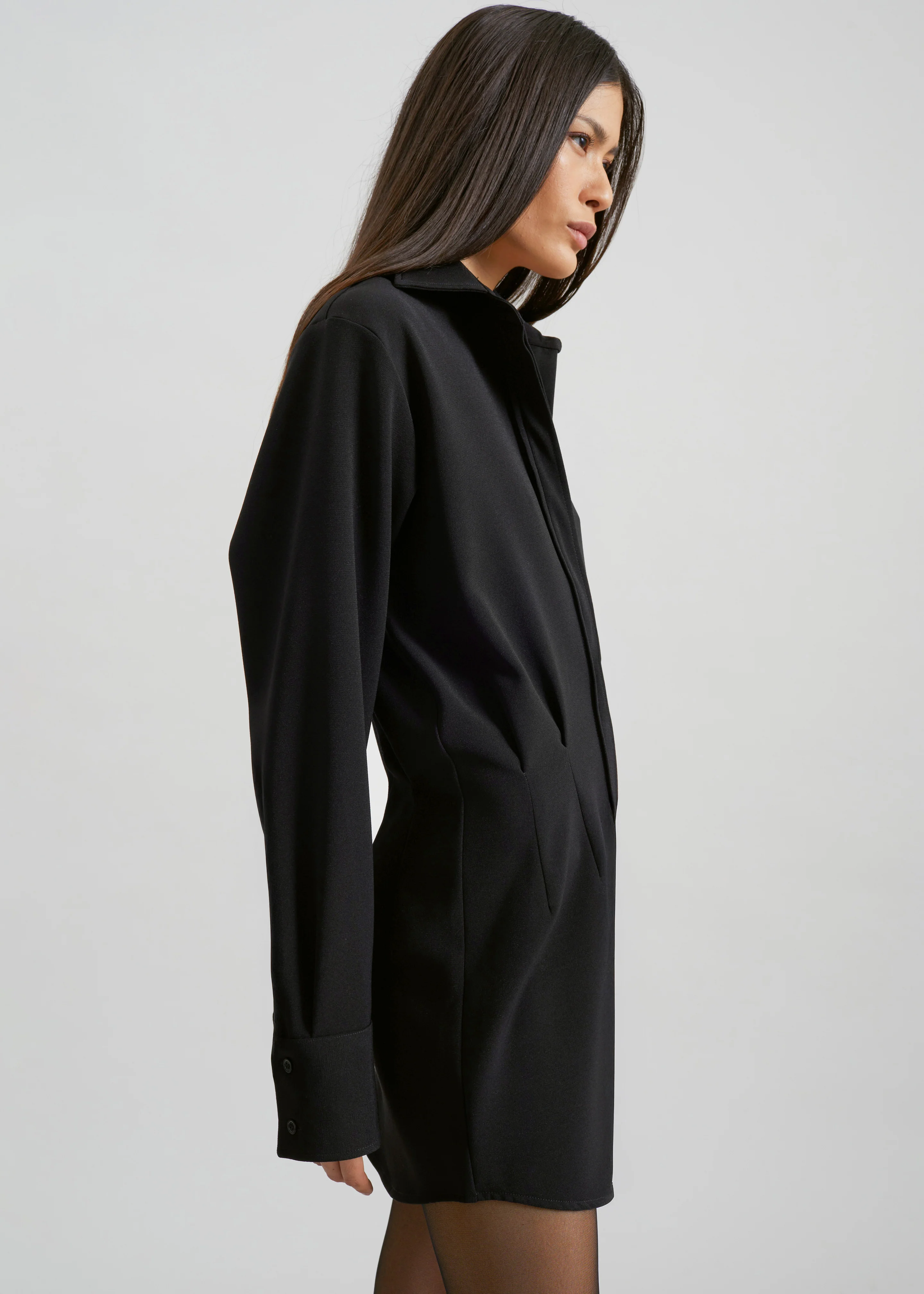 Covert Shirt Dress - Black - Image 2