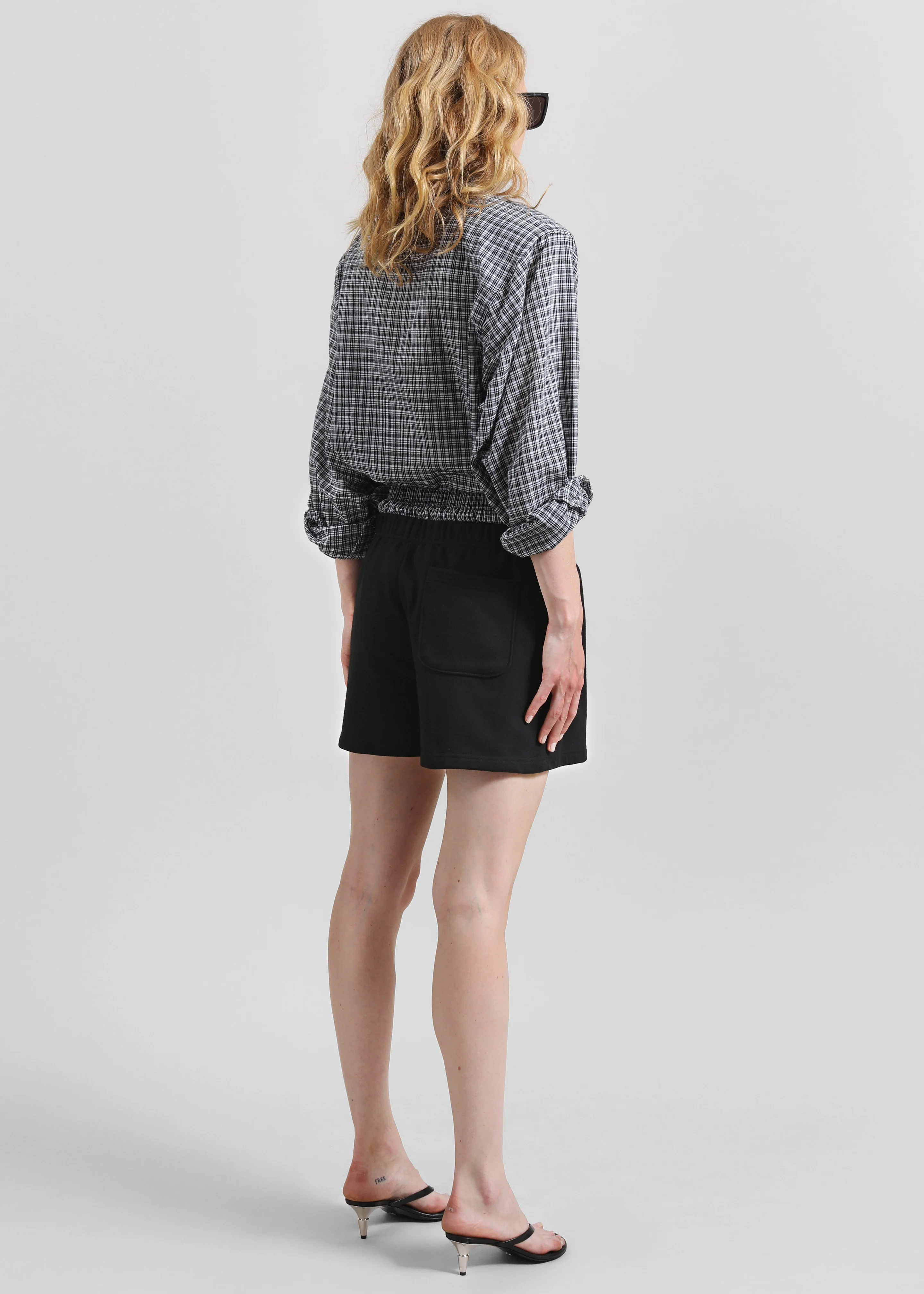 Cressy Double Waistband Shorts - Black - Image 7