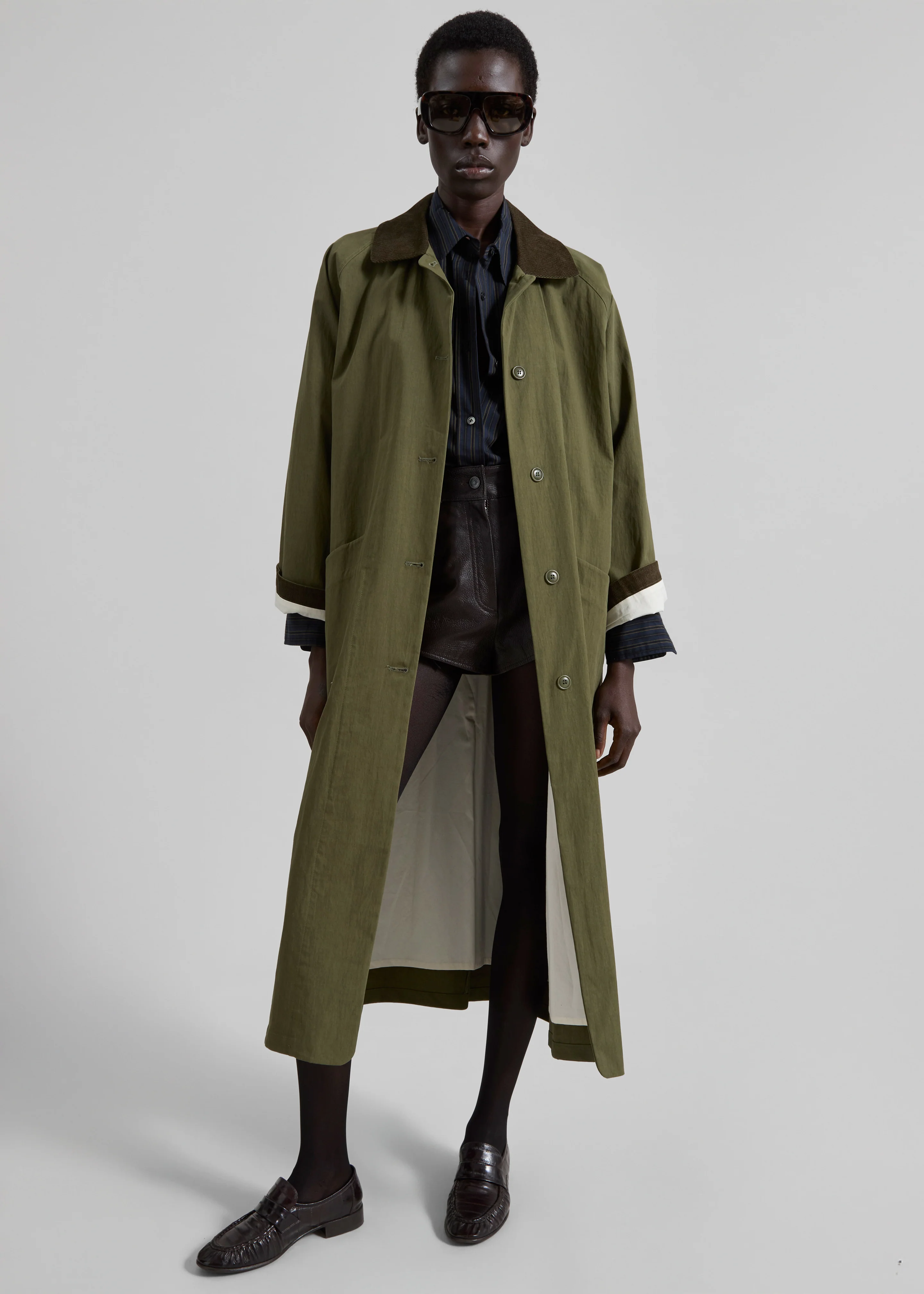 Crisnee Long Jacket - Olive