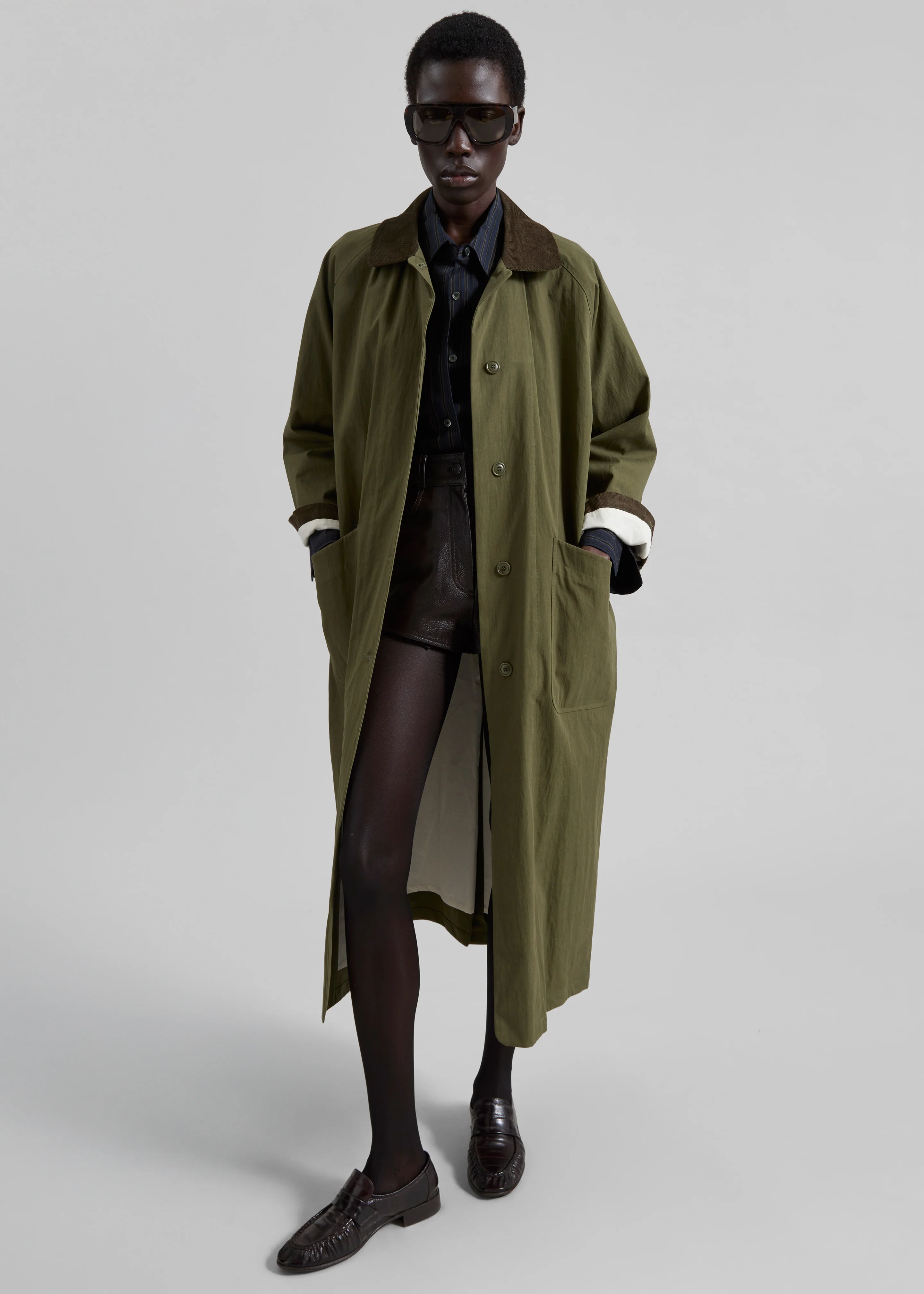 Crisnee Long Jacket - Olive - Image 5