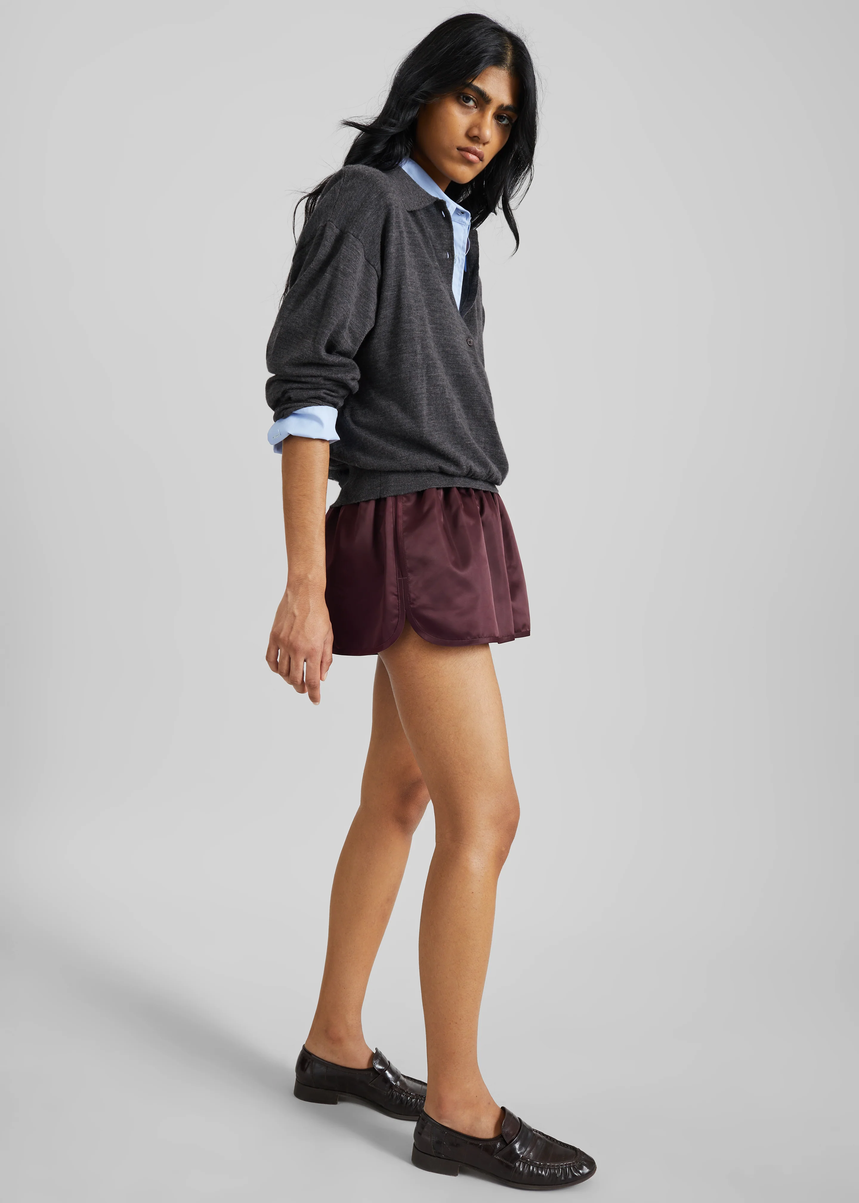Croydon Padded Knit Polo - Grey - Image 3