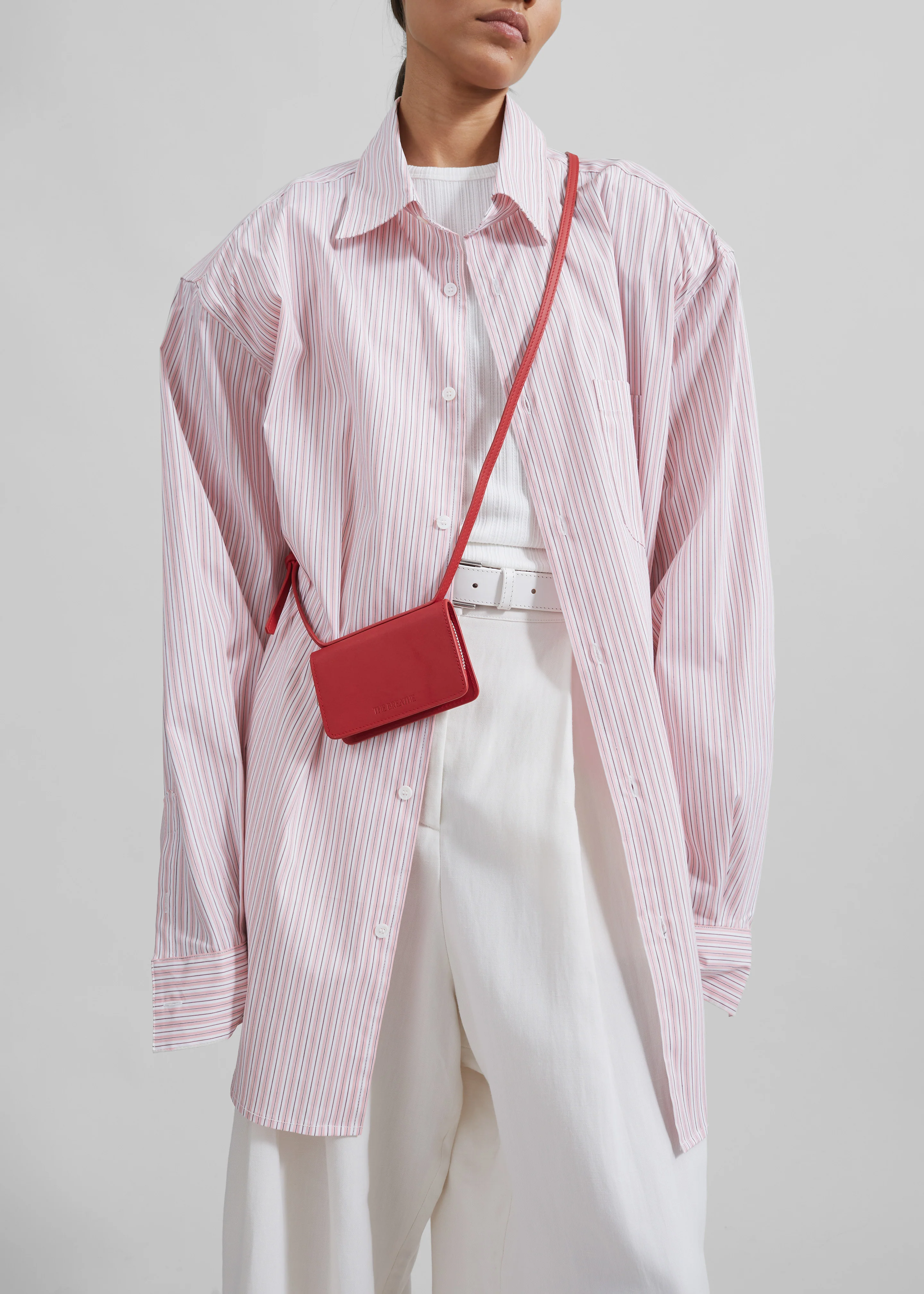 Cyrus Button Up Shirt - Pink/White Stripe - Image 12