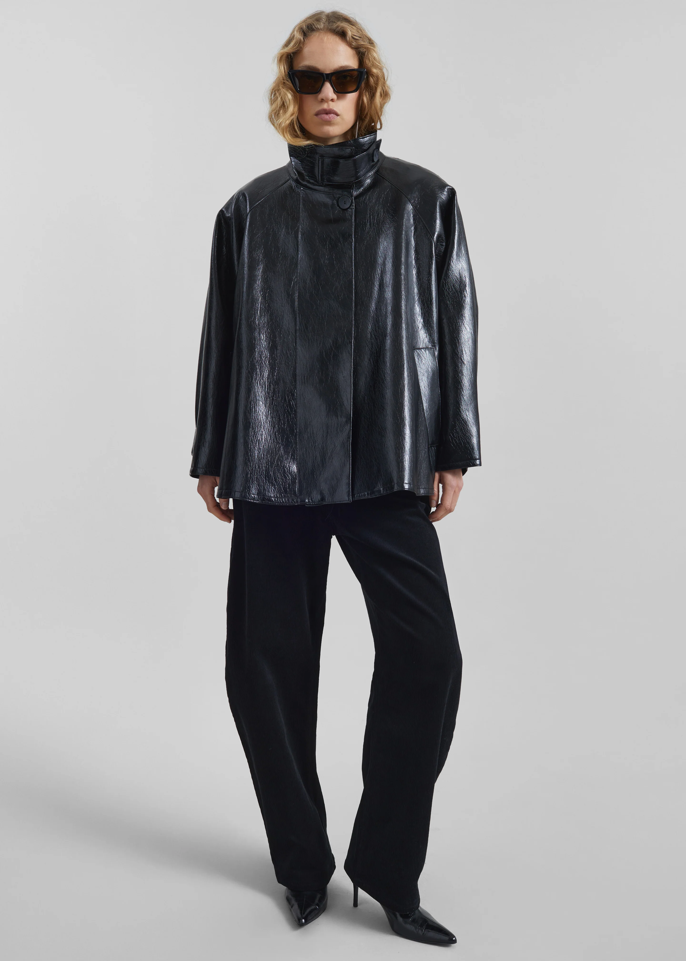 Dalaro Faux Leather Swing Jacket - Black - Image 2