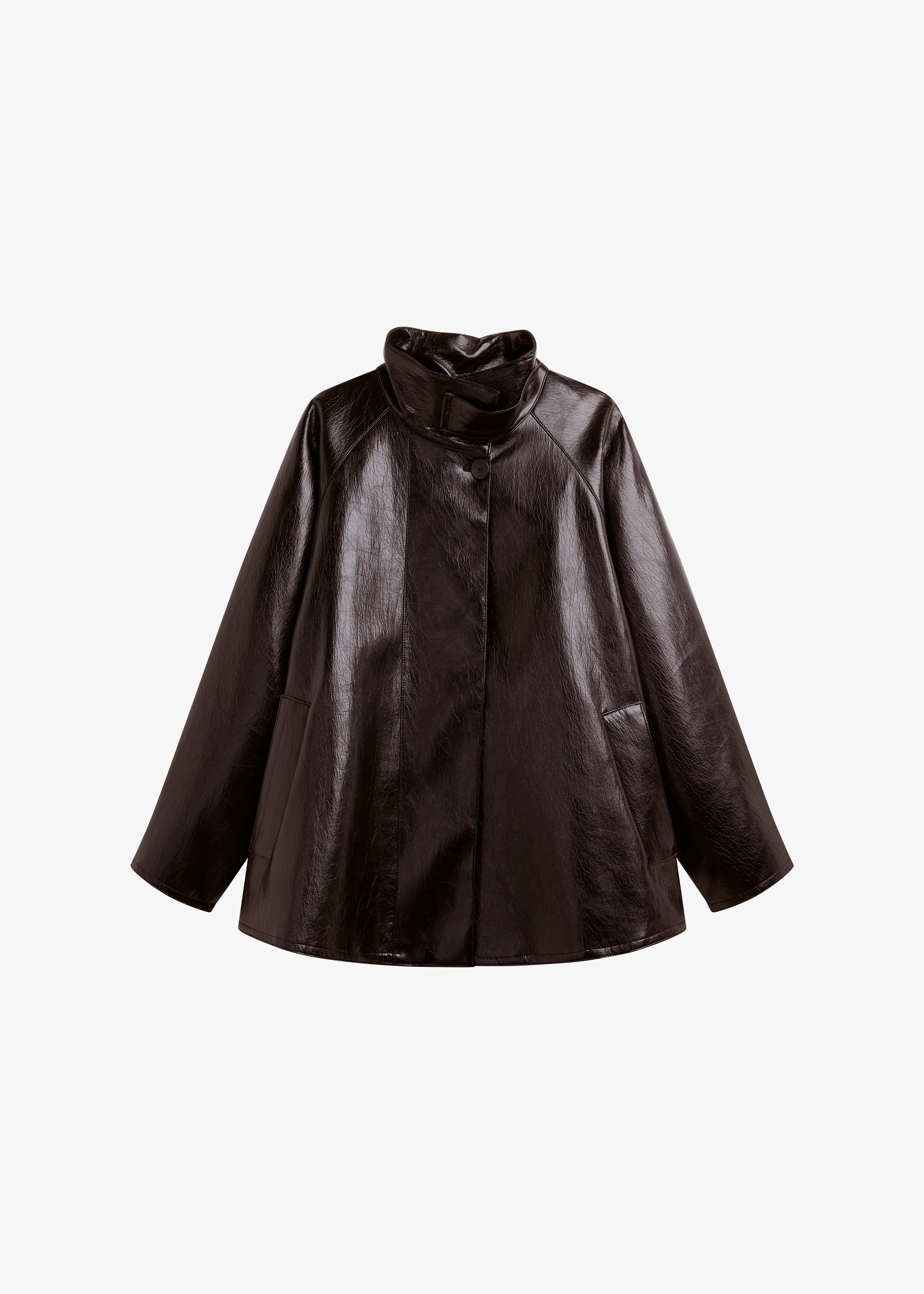 Dalaro Faux Leather Swing Jacket - Burgundy - Image 11