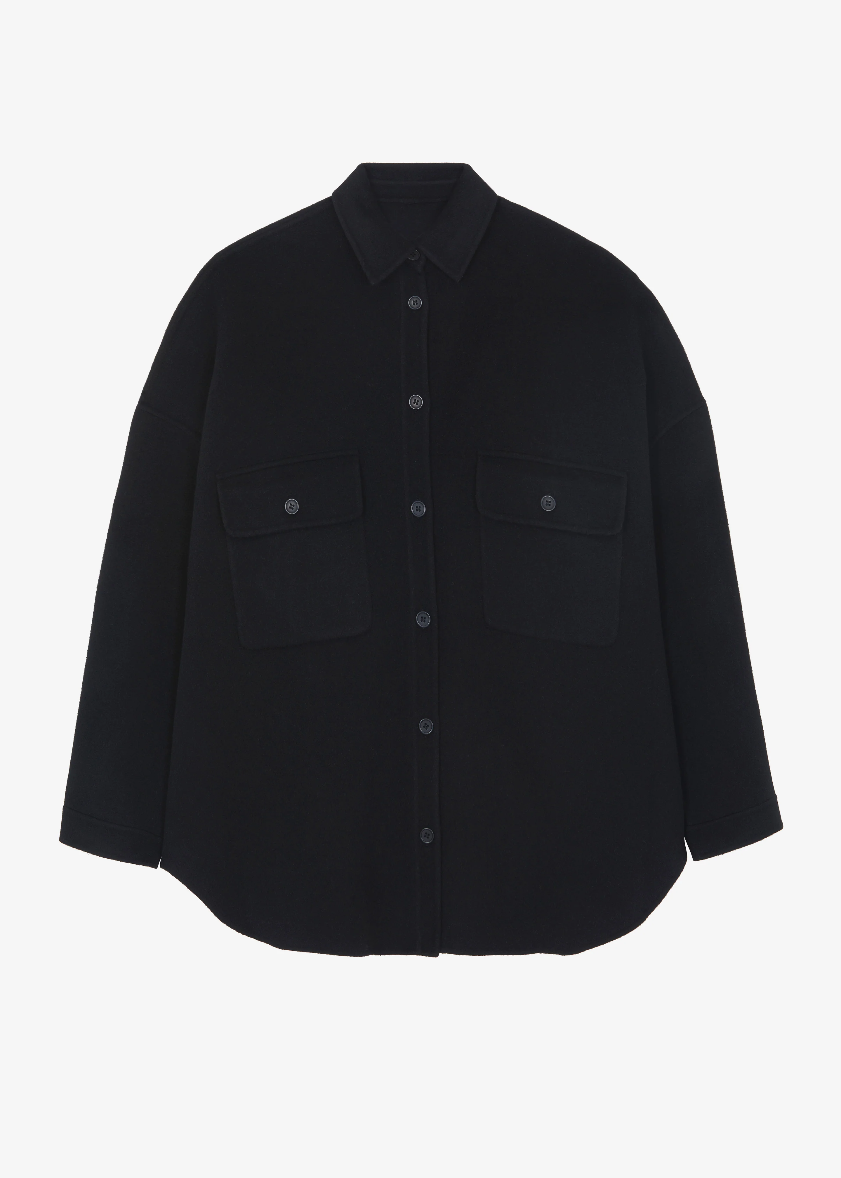 Dallas Wool Overshirt - Black - Image 8