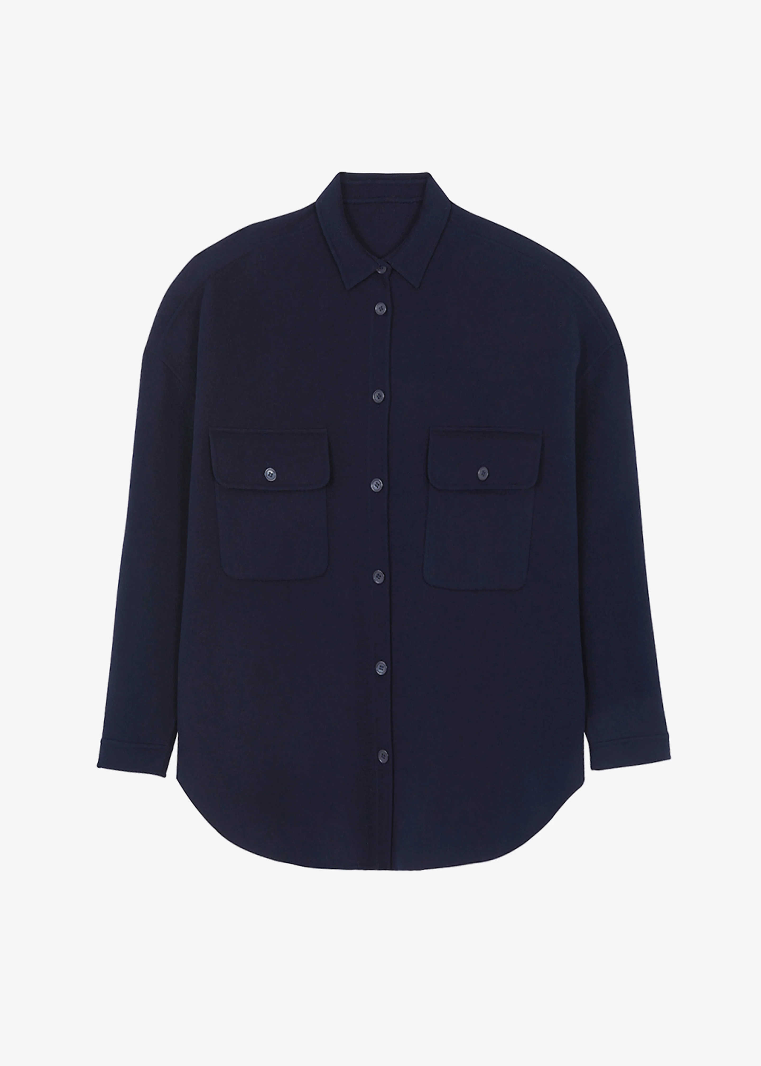 Dallas Wool Overshirt - Navy - Image 8