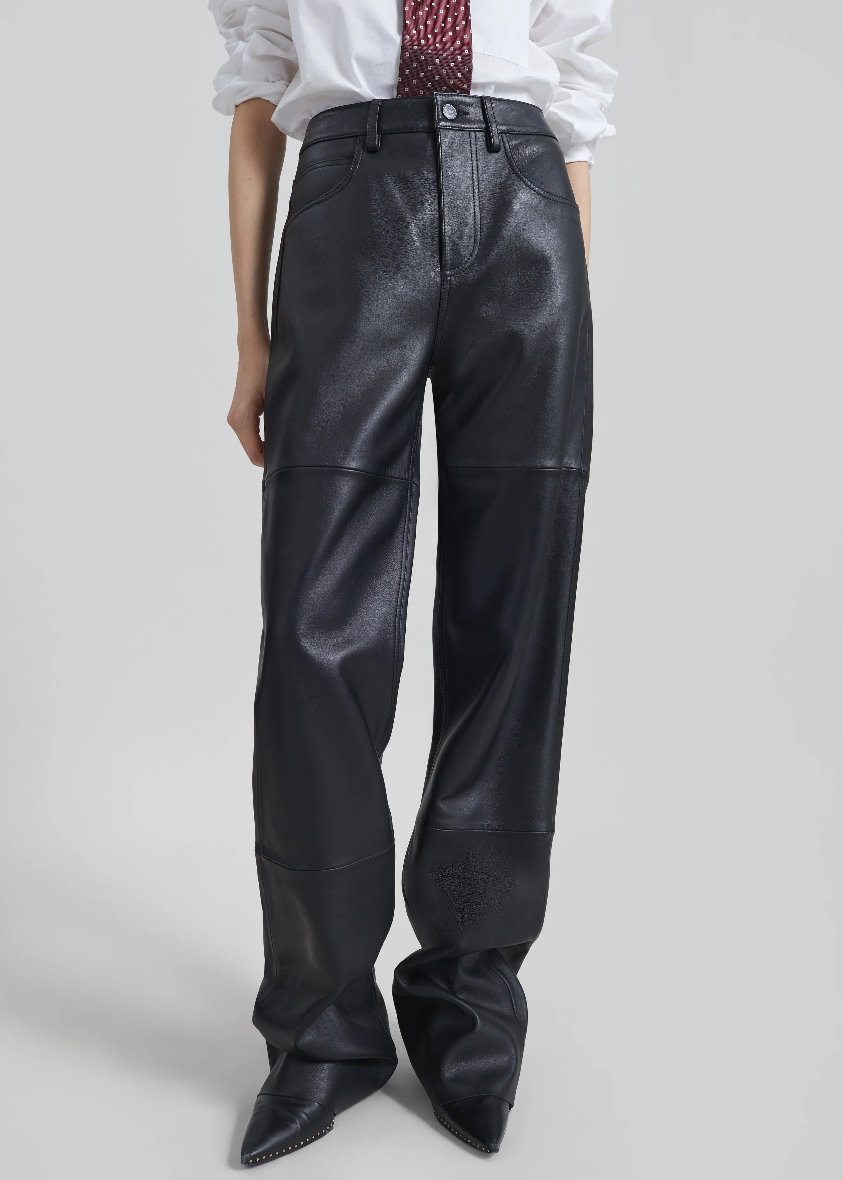 Dalston Leather Pants - Black - Image 2