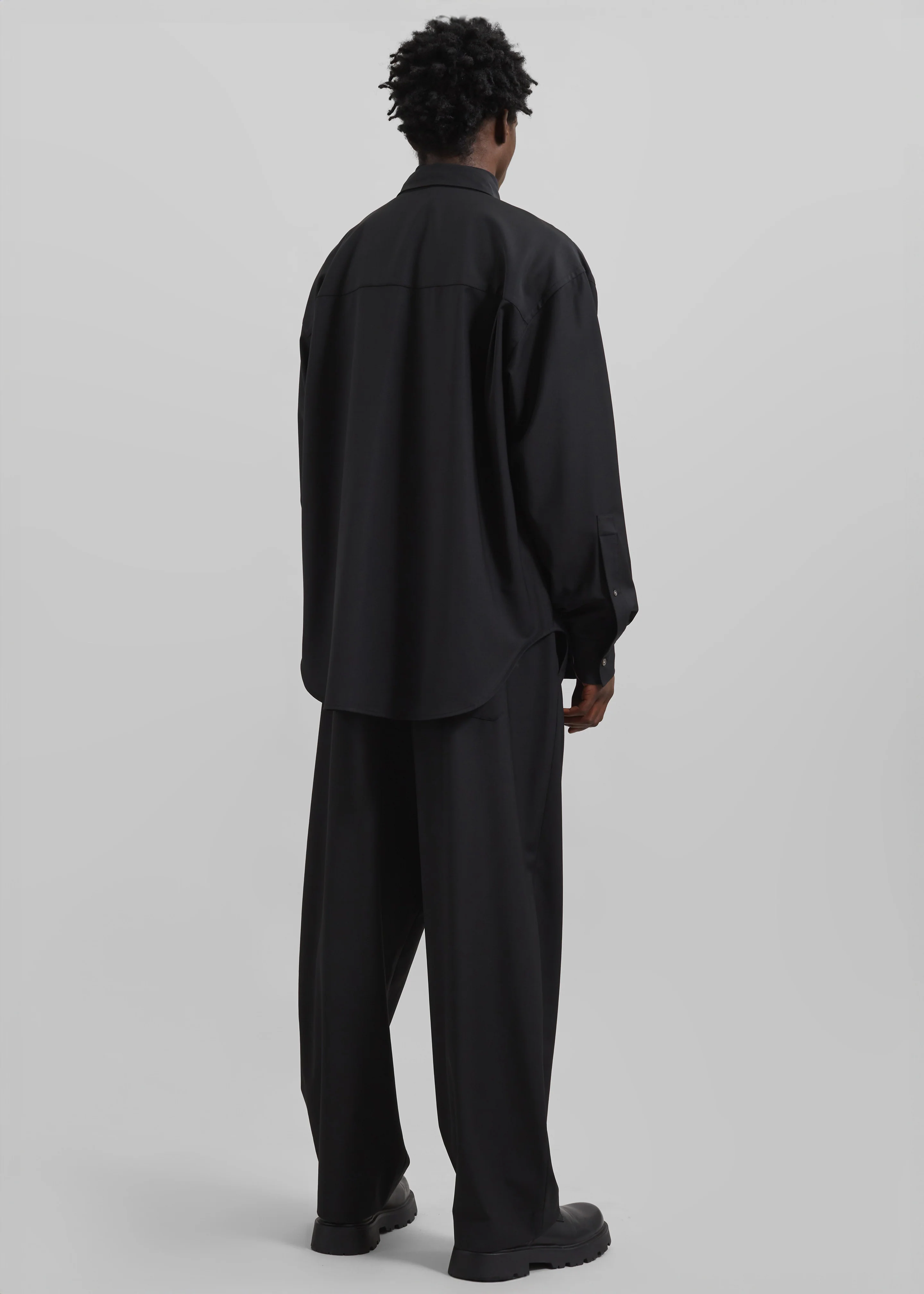 Dalton Wool Blend Trousers - Black - Image 8
