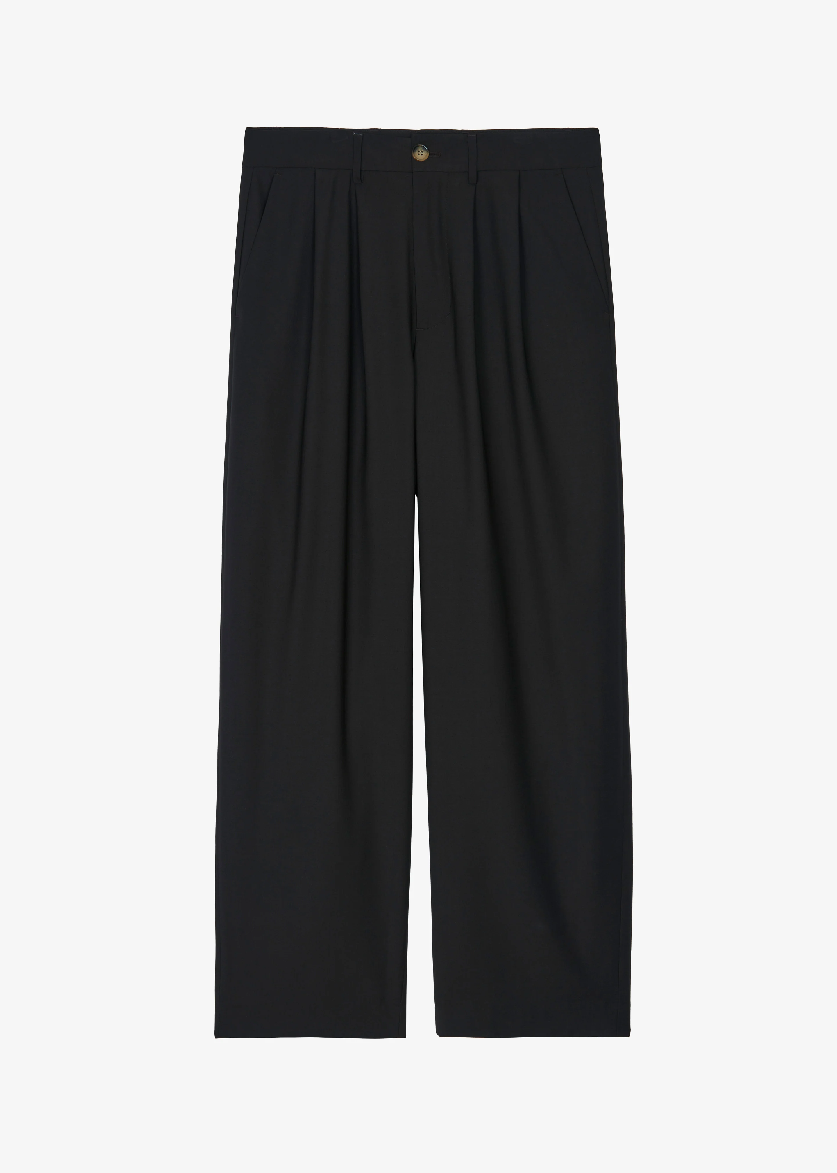 Dalton Wool Blend Trousers - Black - Image 9