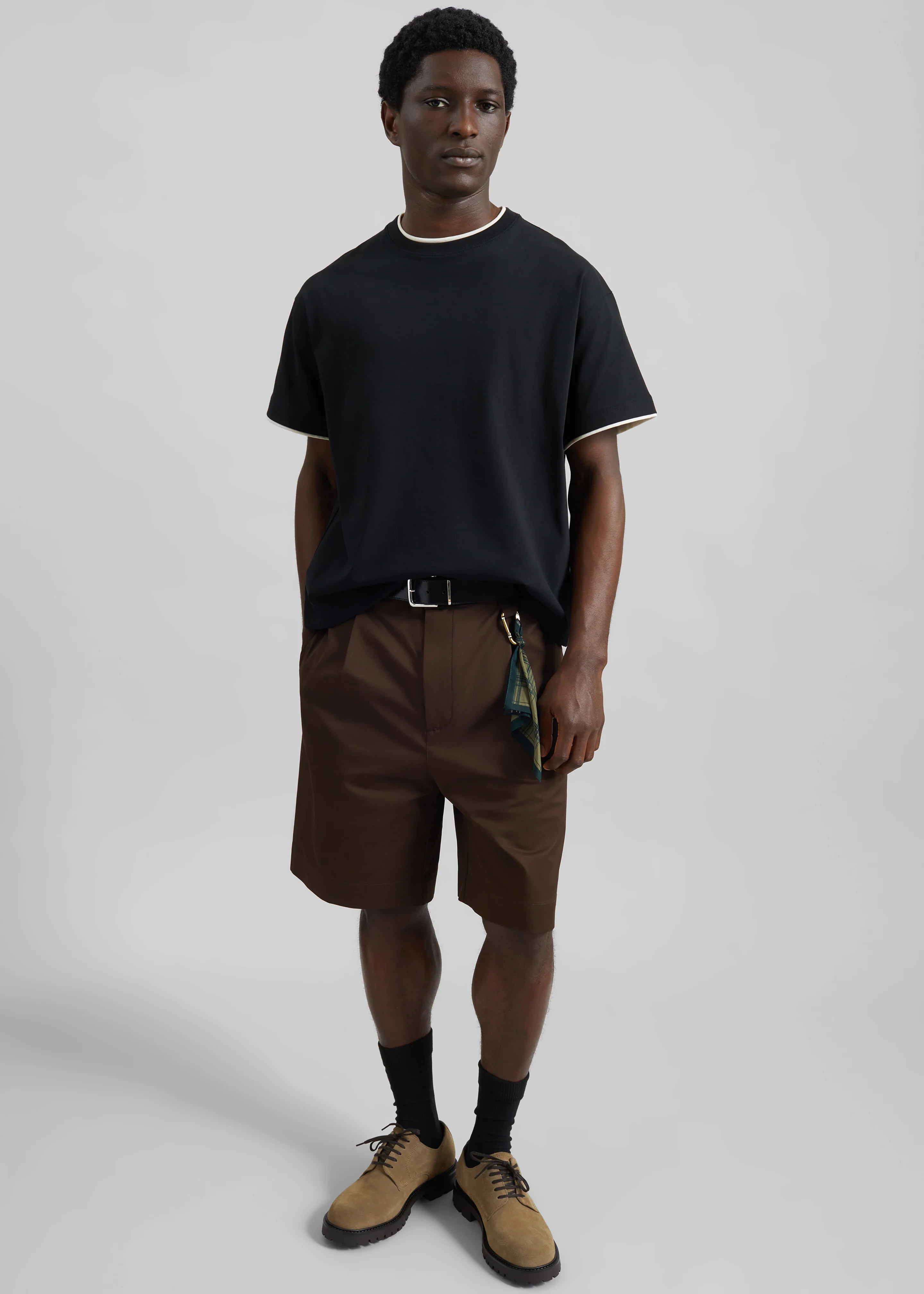 Darkpark Denis Wide-Leg Shorts - Dark Brown