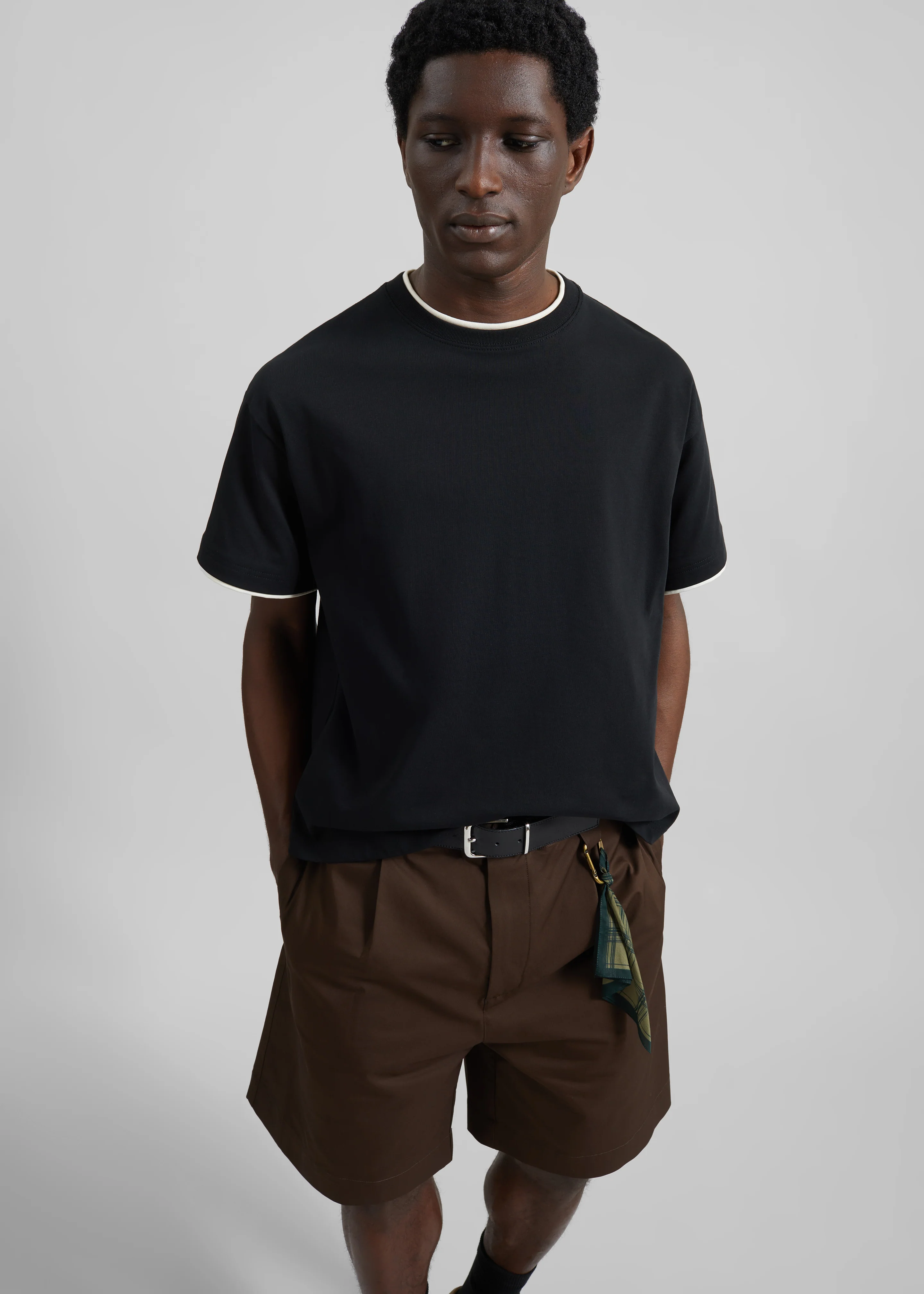 Darkpark Denis Wide-Leg Shorts - Dark Brown - Image 2