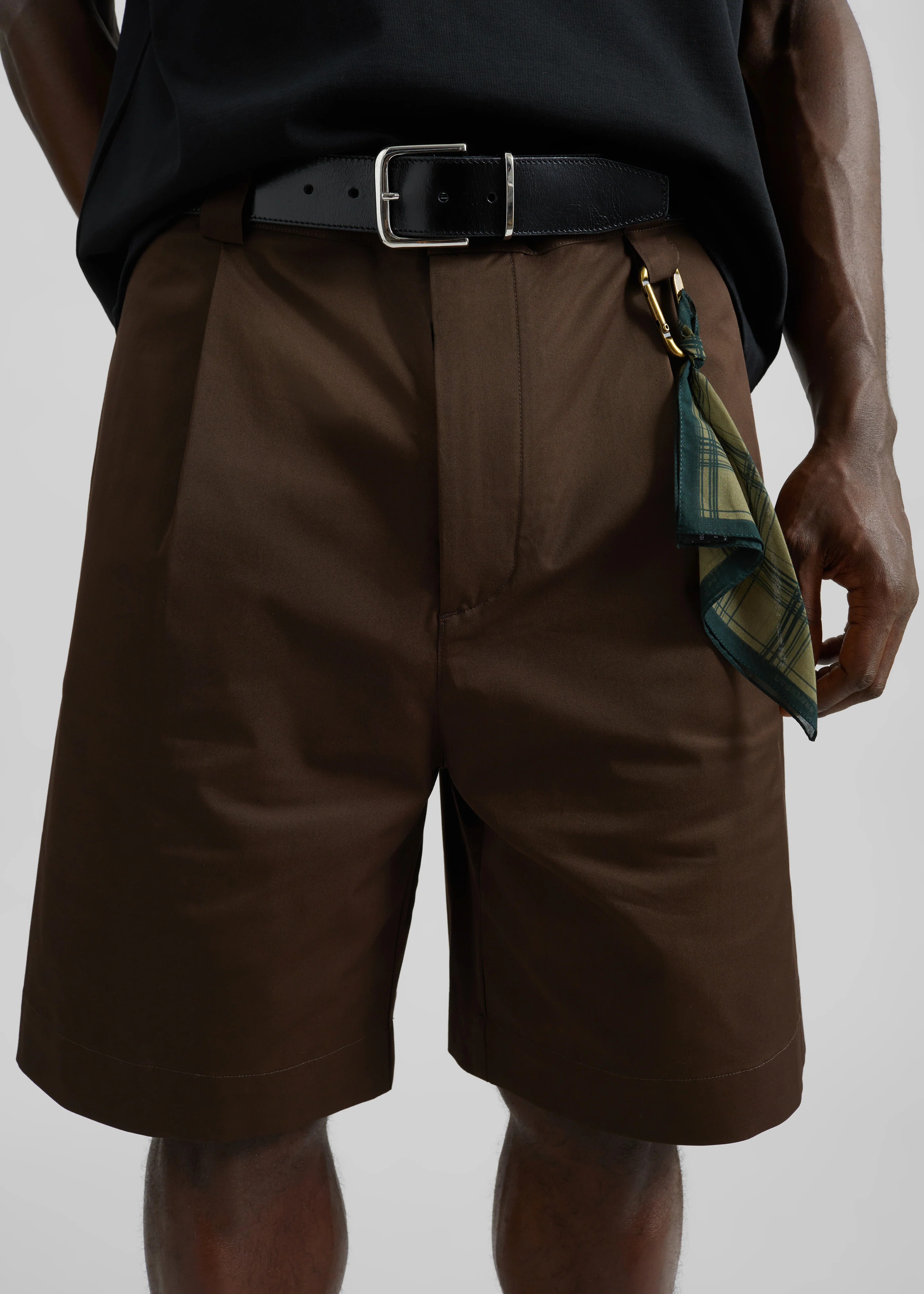 Darkpark Denis Wide-Leg Shorts - Dark Brown - Image 3