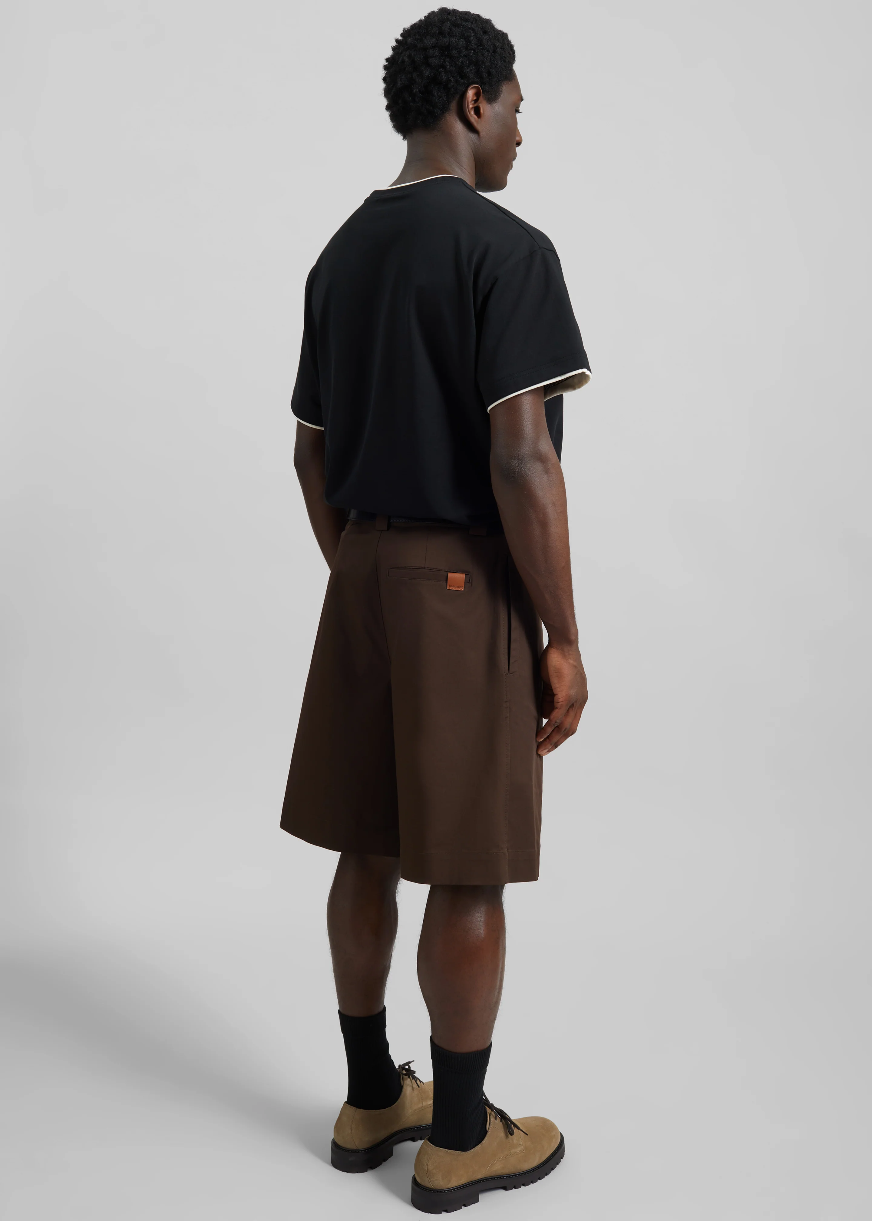 Darkpark Denis Wide-Leg Shorts - Dark Brown - Image 6