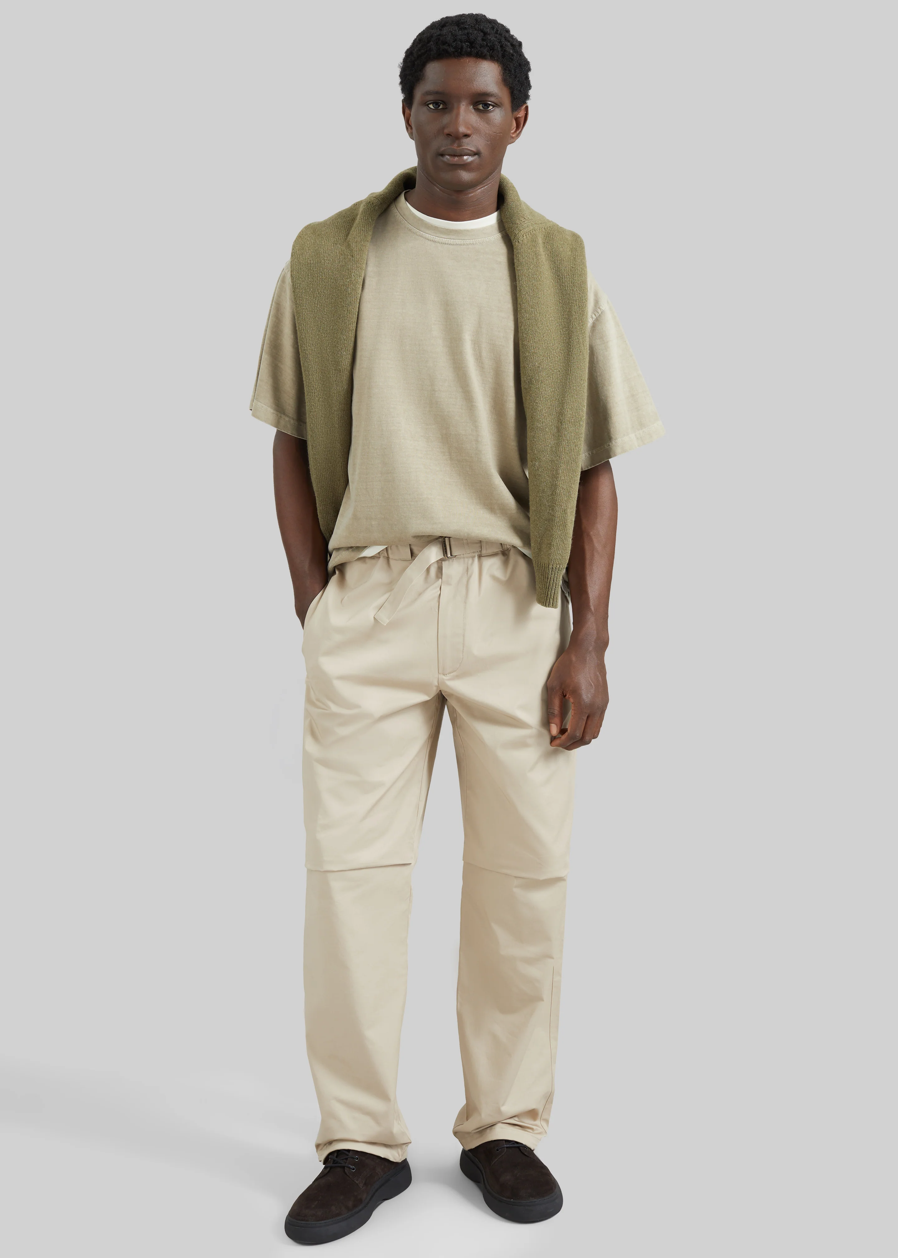 Darkpark Jordan Relax Fit Trousers - Taupe - Image 4