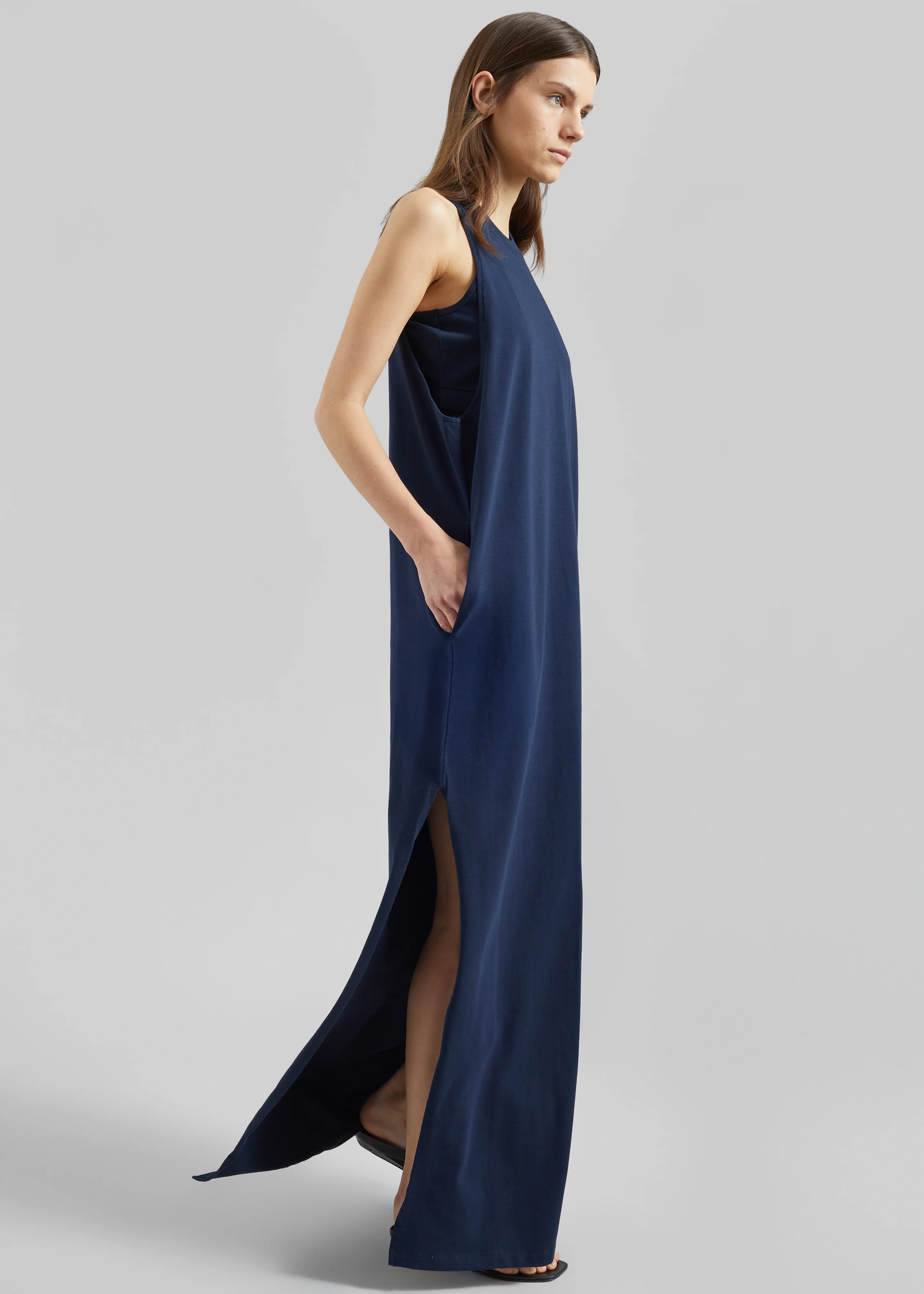 Darkpark Milla Jersey Dress - Dark Navy