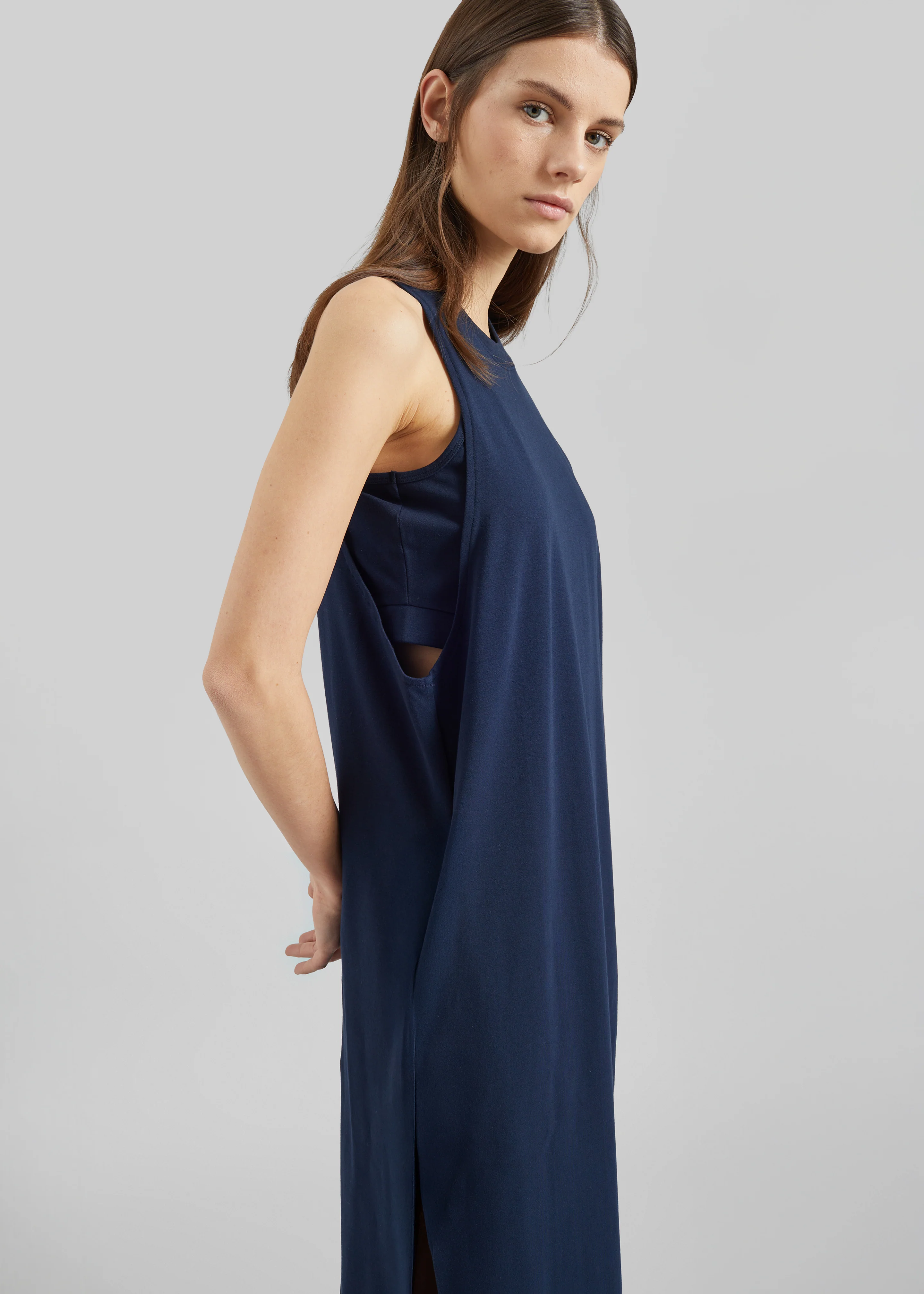 Darkpark Milla Jersey Dress - Dark Navy - Image 2