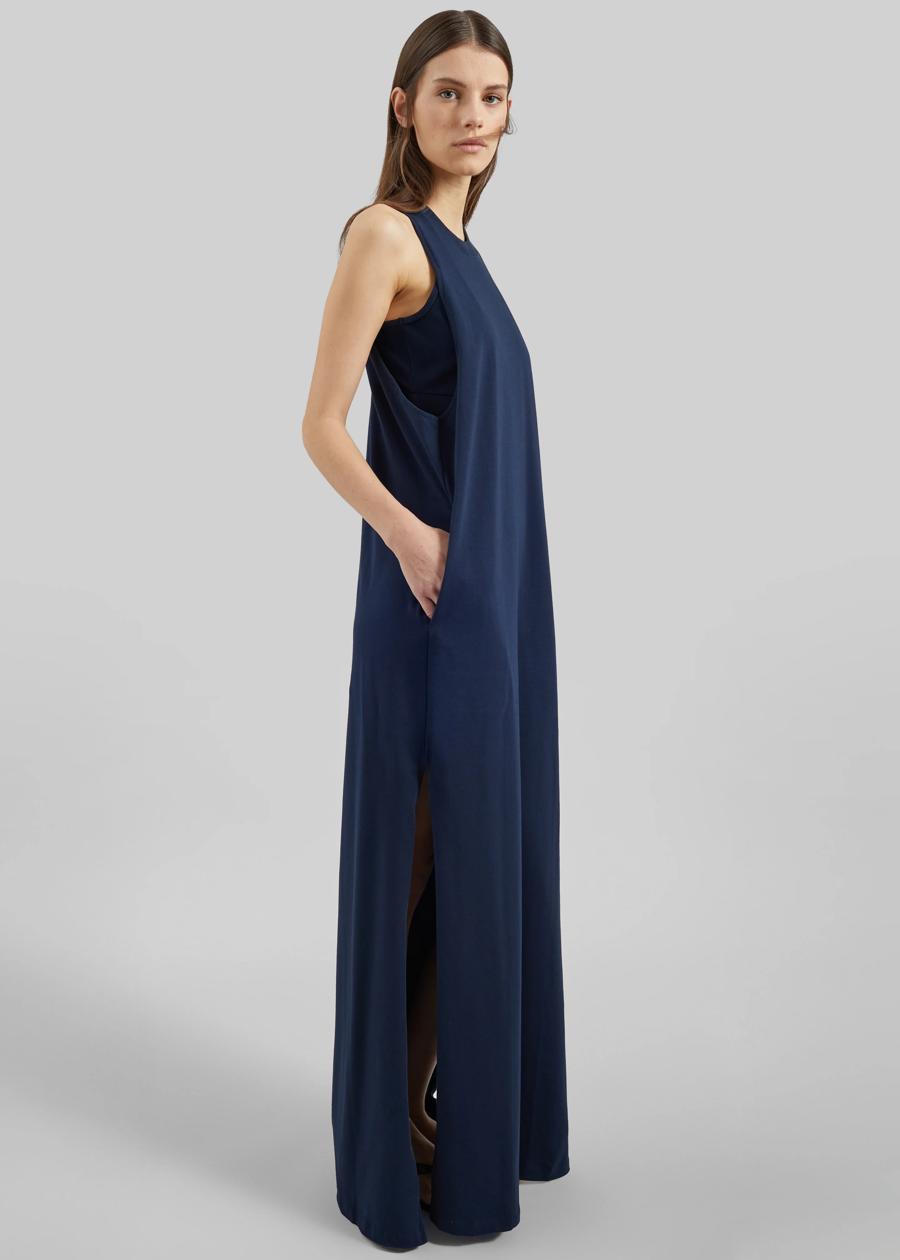 Darkpark Milla Jersey Dress - Dark Navy - Image 4