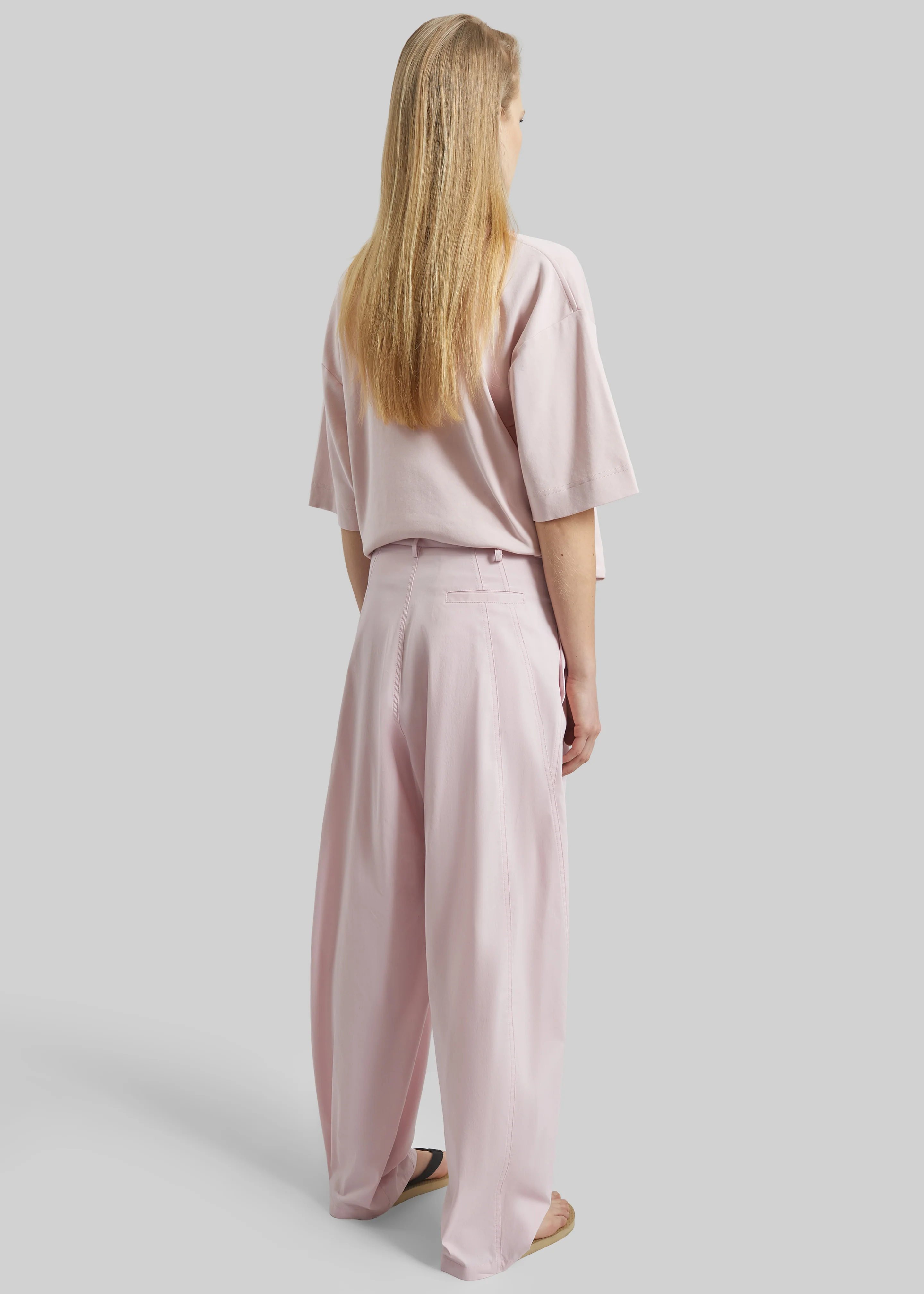 Darkpark Phebe Light Cotton Popeline Wide-Leg Pants - Pink - Image 7