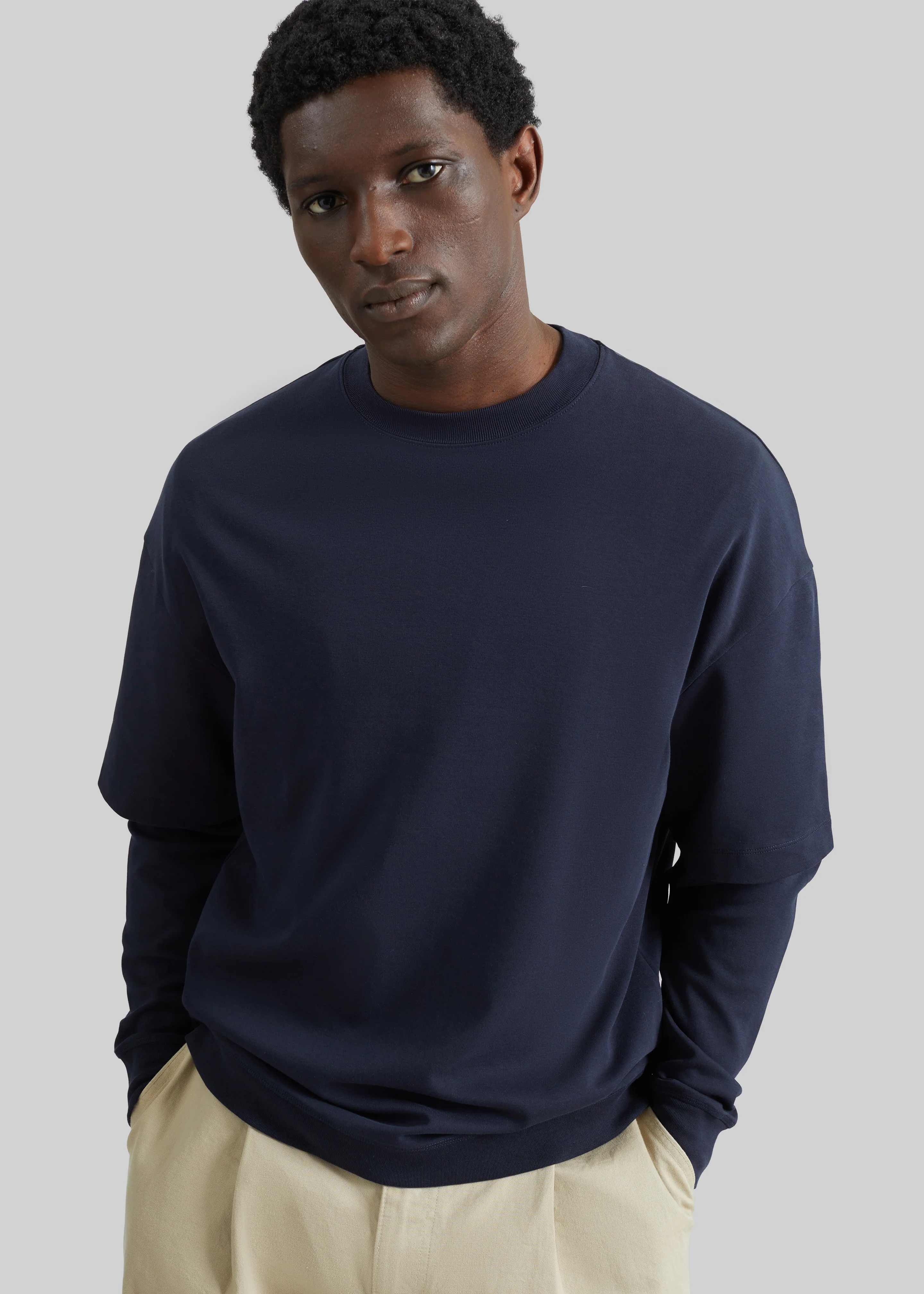 Darkpark Troy Double Sleeve Tee - Blue Navy - Image 6