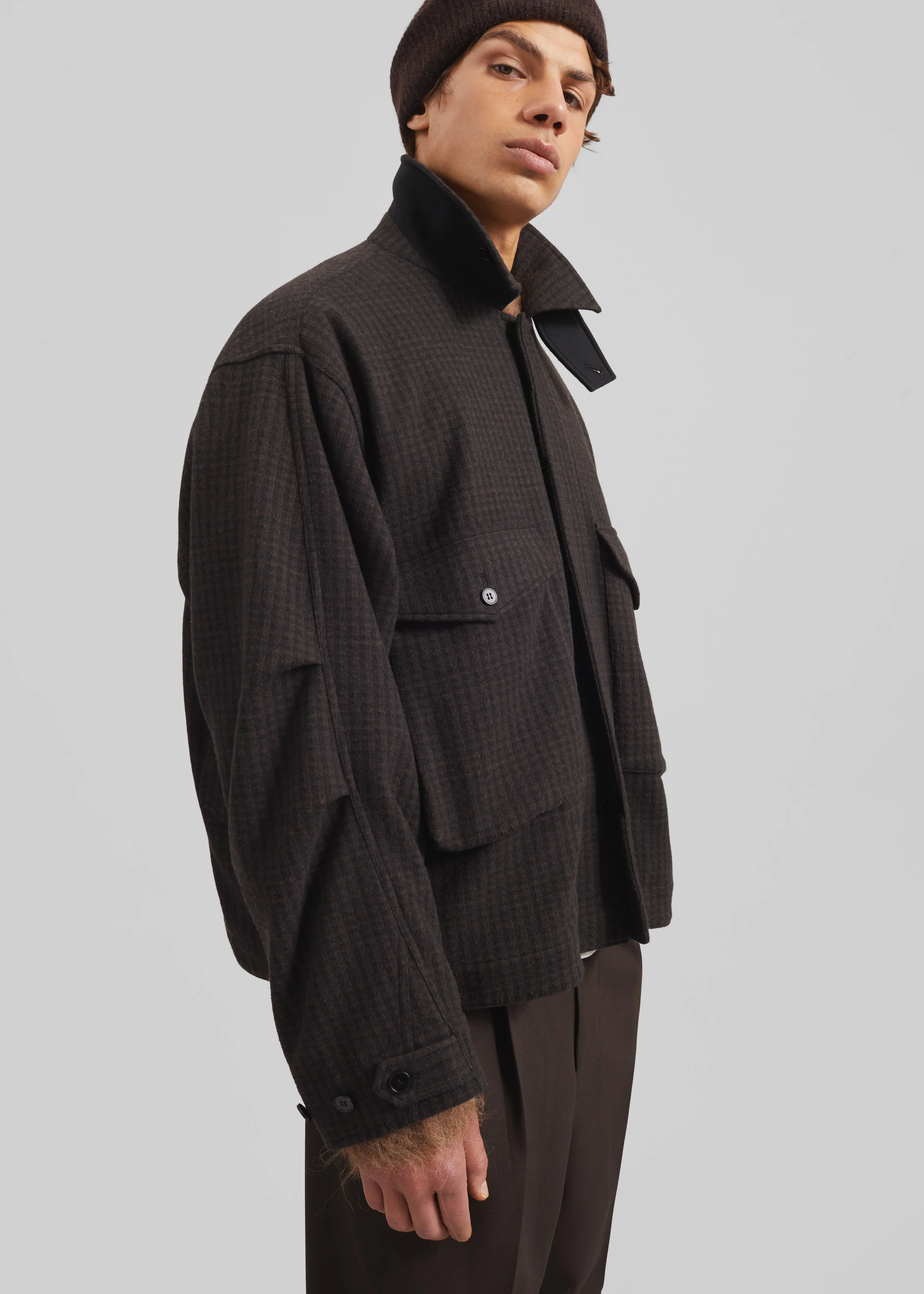 Dashiell Boxy Jacket - Black/Brown - Image 2