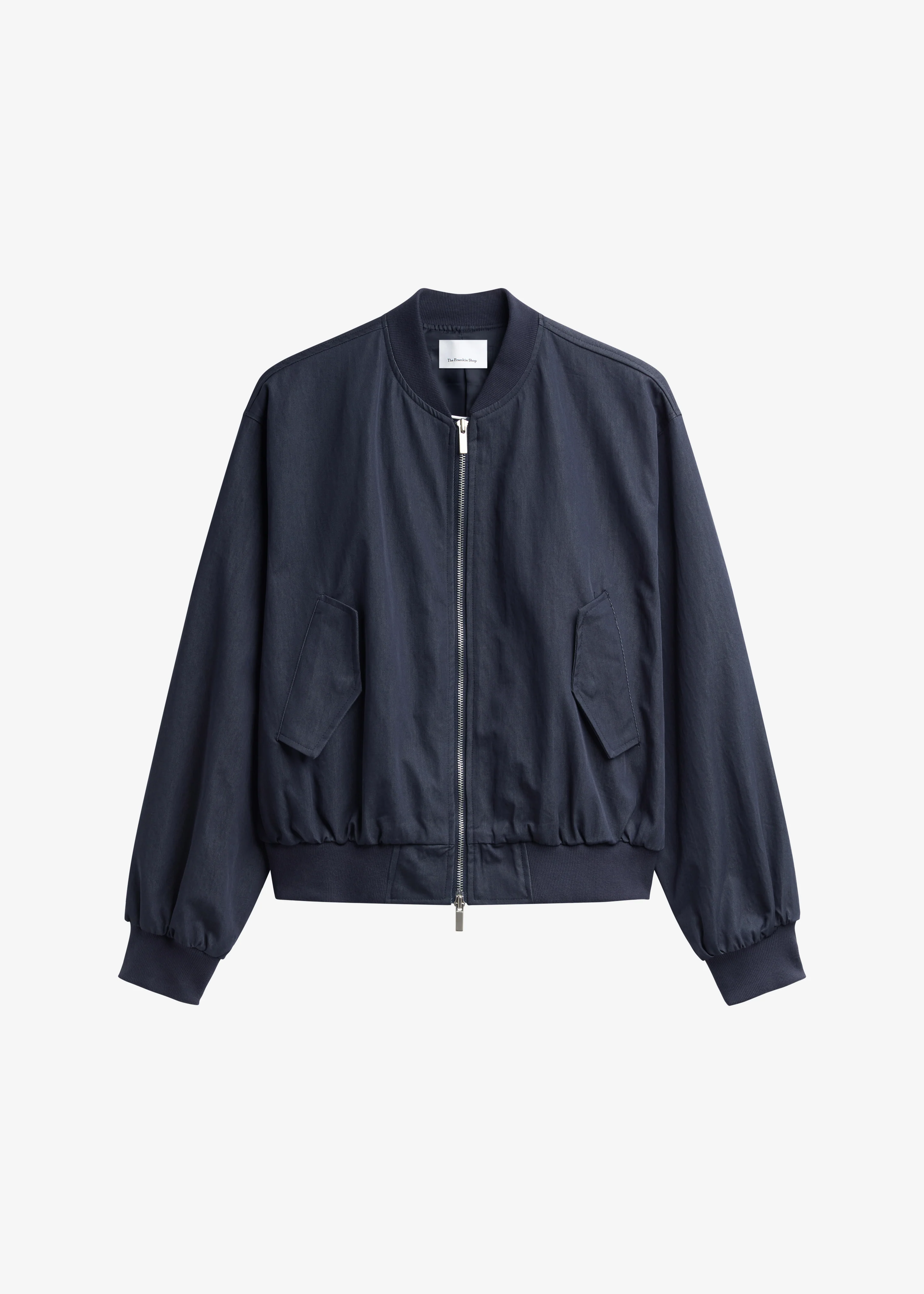 Davron Denim Effect Bomber Jacket - Dark Navy - Image 8