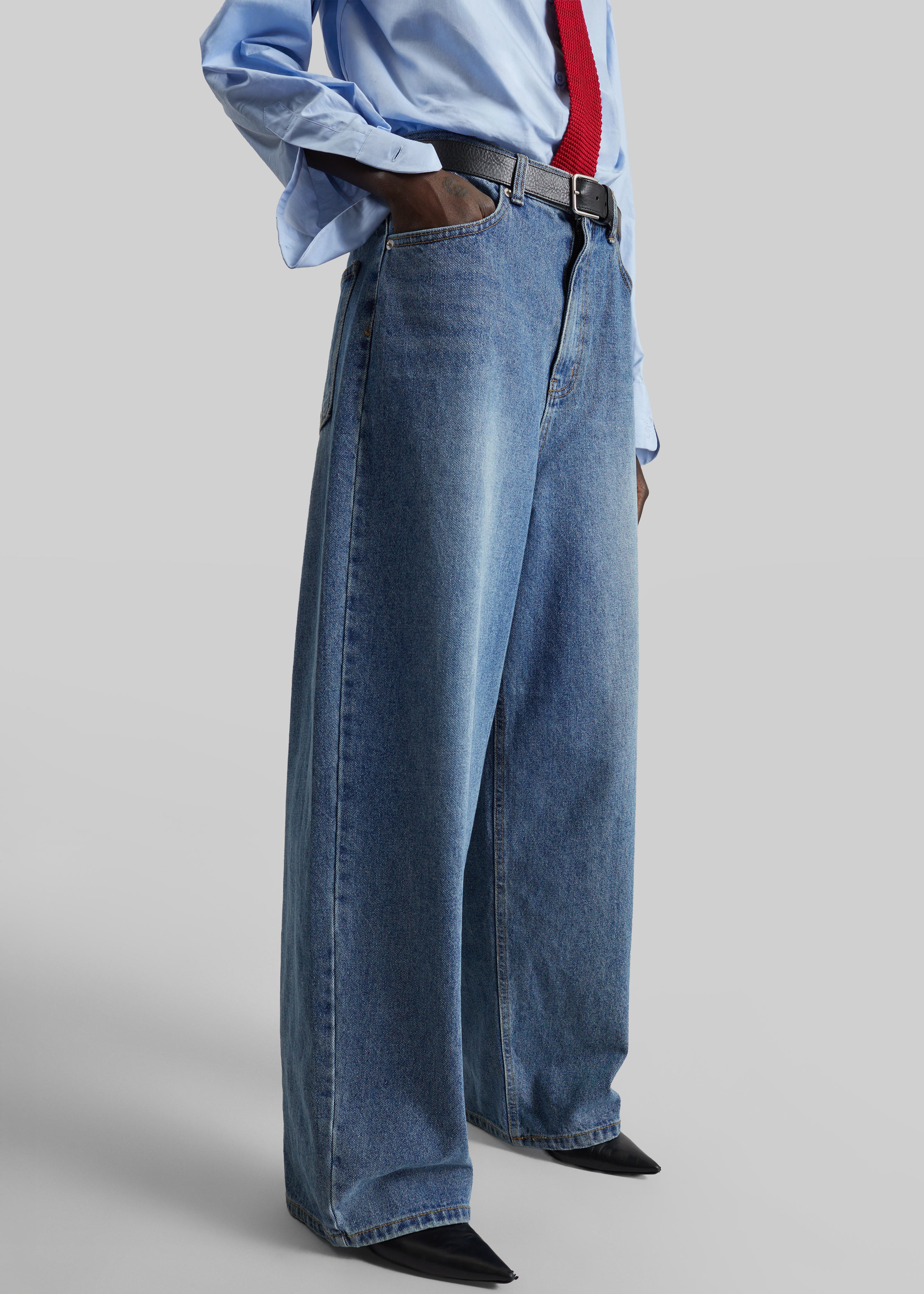 Dawson Wide Leg Jeans - Medium Wash - Image 5
