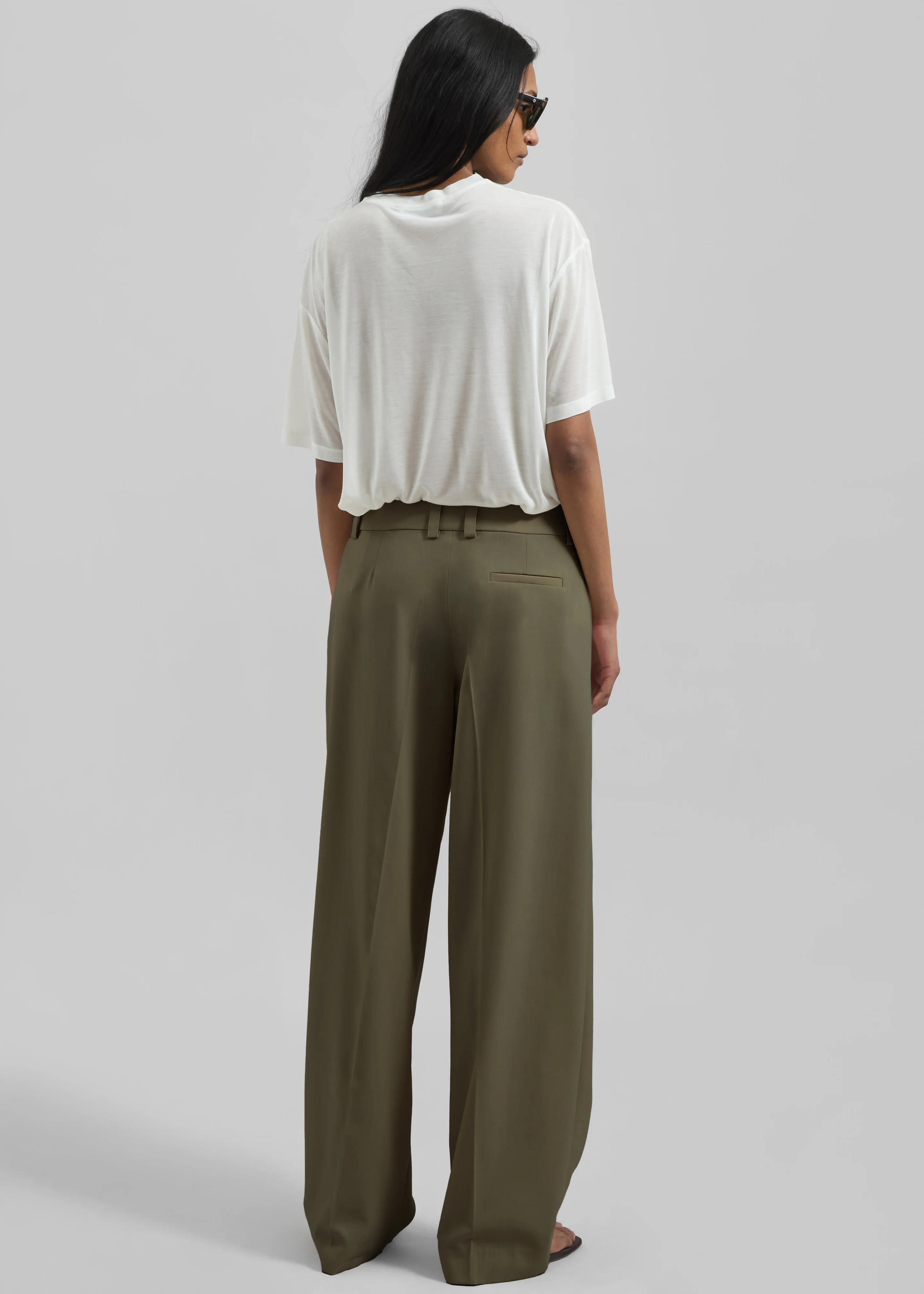 Daytona Pleated Trousers - Khaki - Image 5