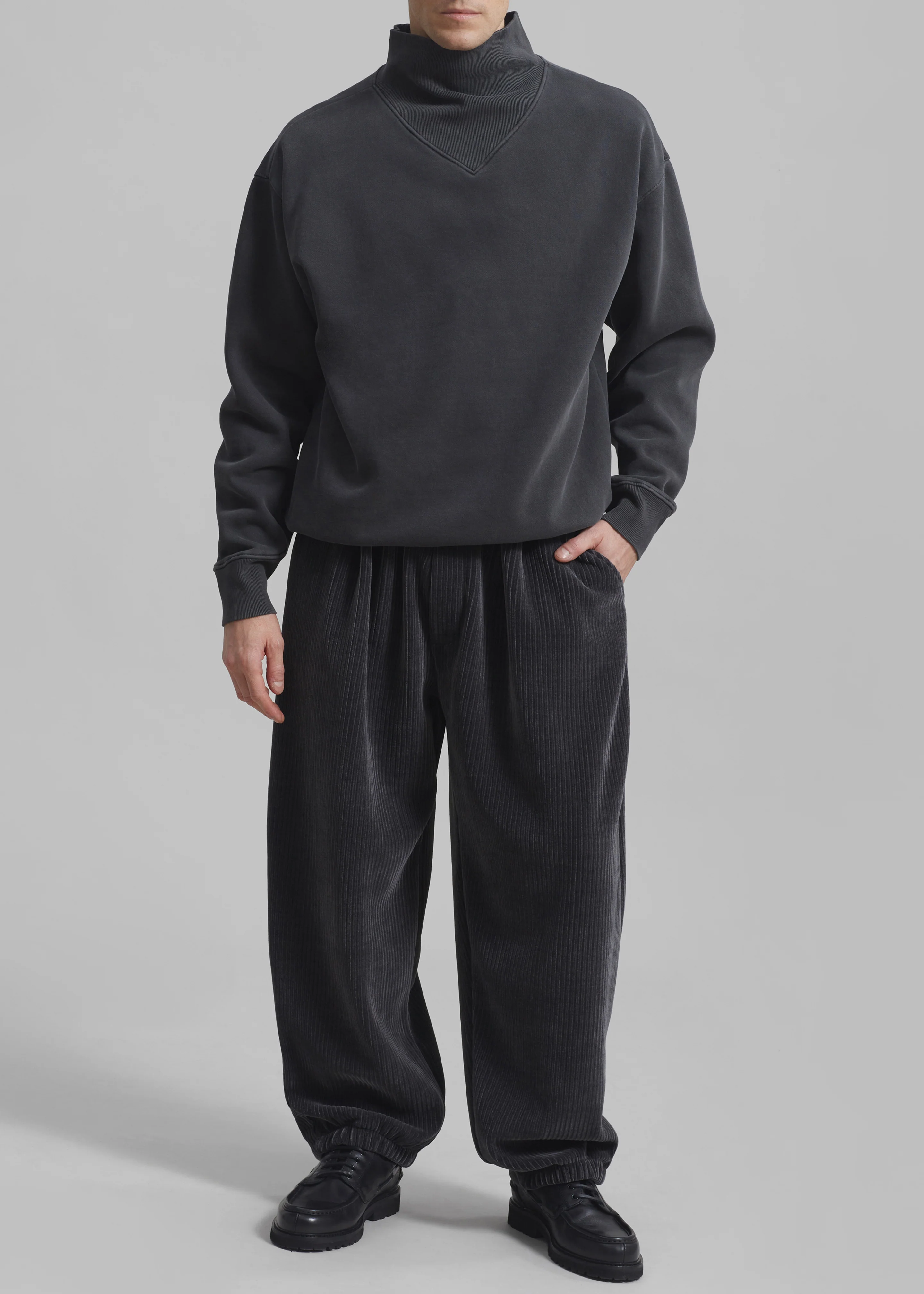 Declan Corduroy Pants - Charcoal - Image 3