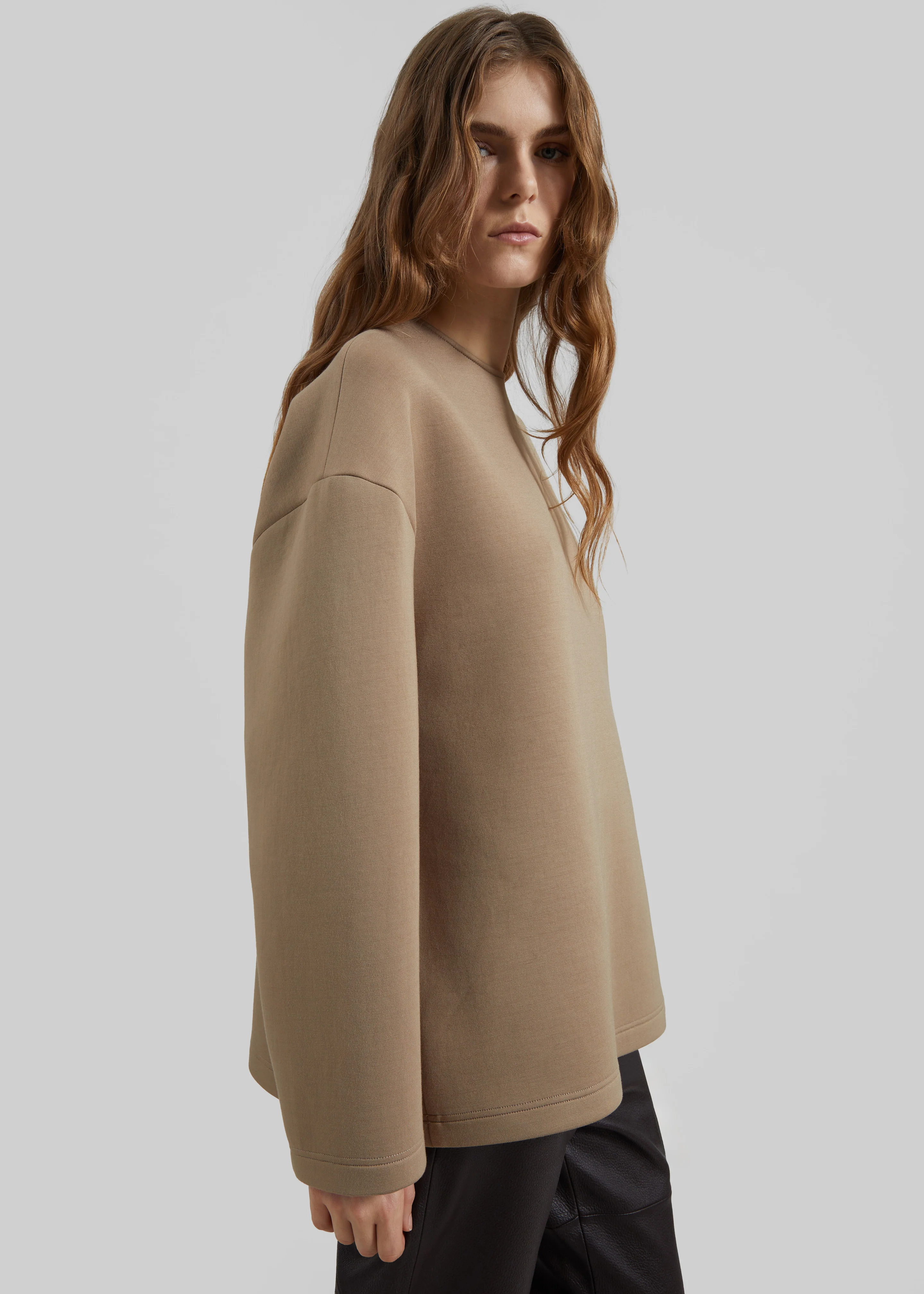 Delancey Long Sleeve Neoprene Top - Camel - Image 3