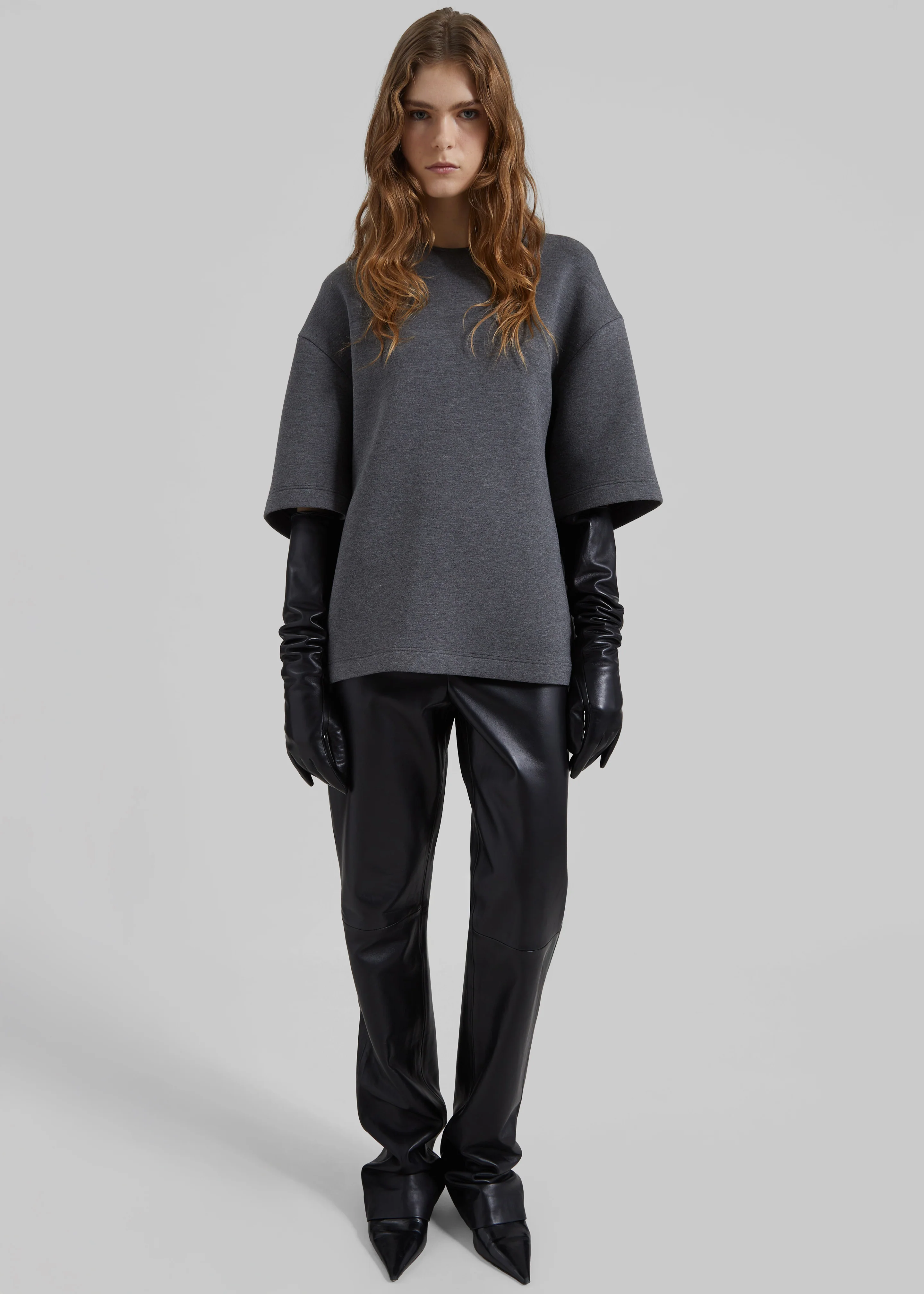 Delancey Neoprene Tee - Dark Grey - Image 2