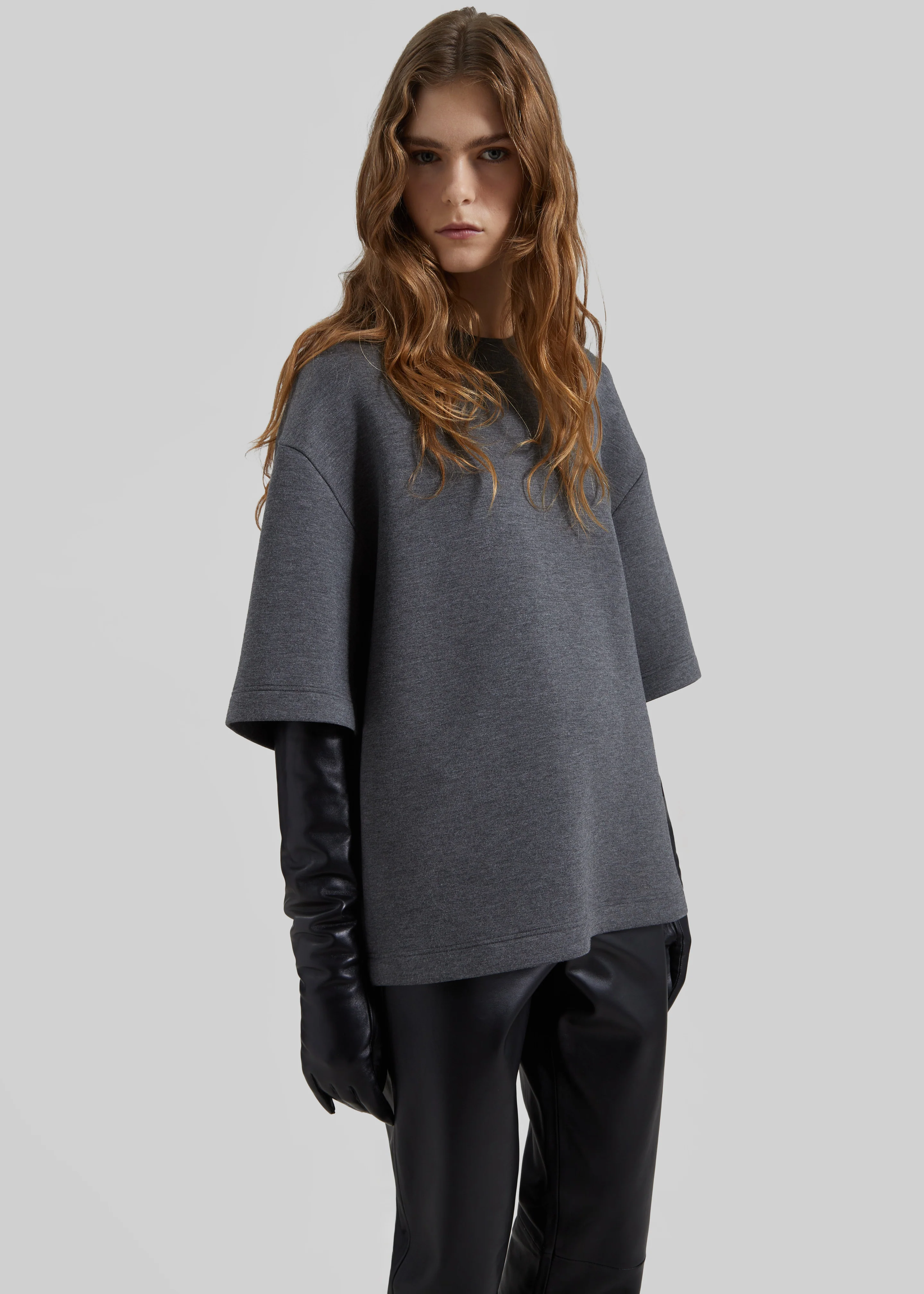 Delancey Neoprene Tee - Dark Grey - Image 5