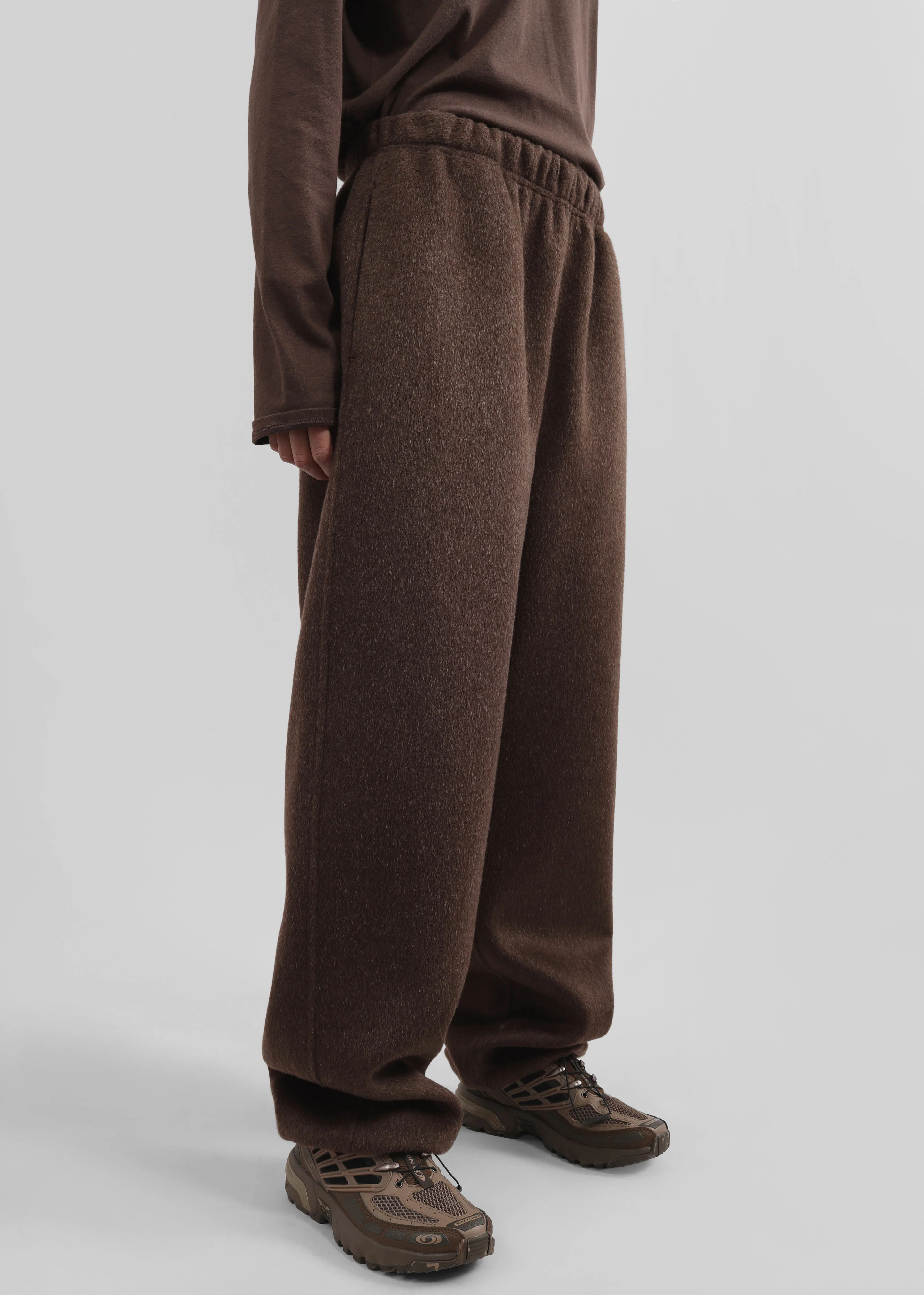 Delancey Wool Joggers - Brown Melange - Image 6